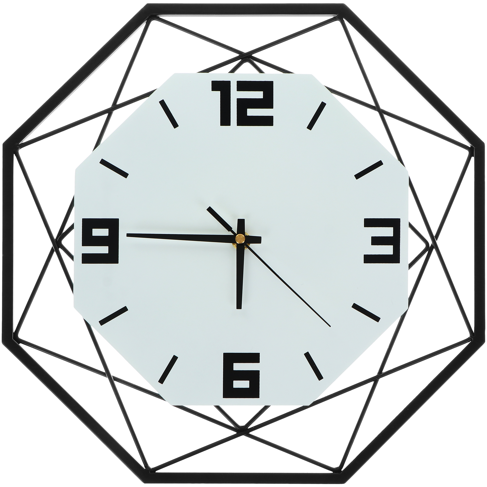 Часы настенные JJT геометрия, 35х35 см, цвет белый