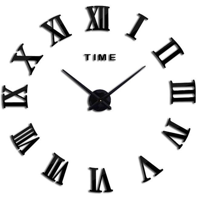 Часы настенные Jjt diy римские цифры 120см черный