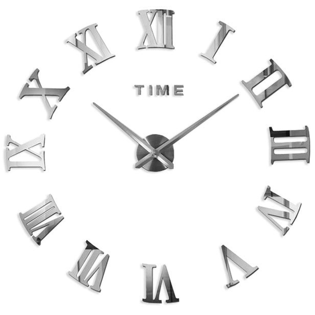 Часы настенные Jjt diy римские цифры 120см серебро