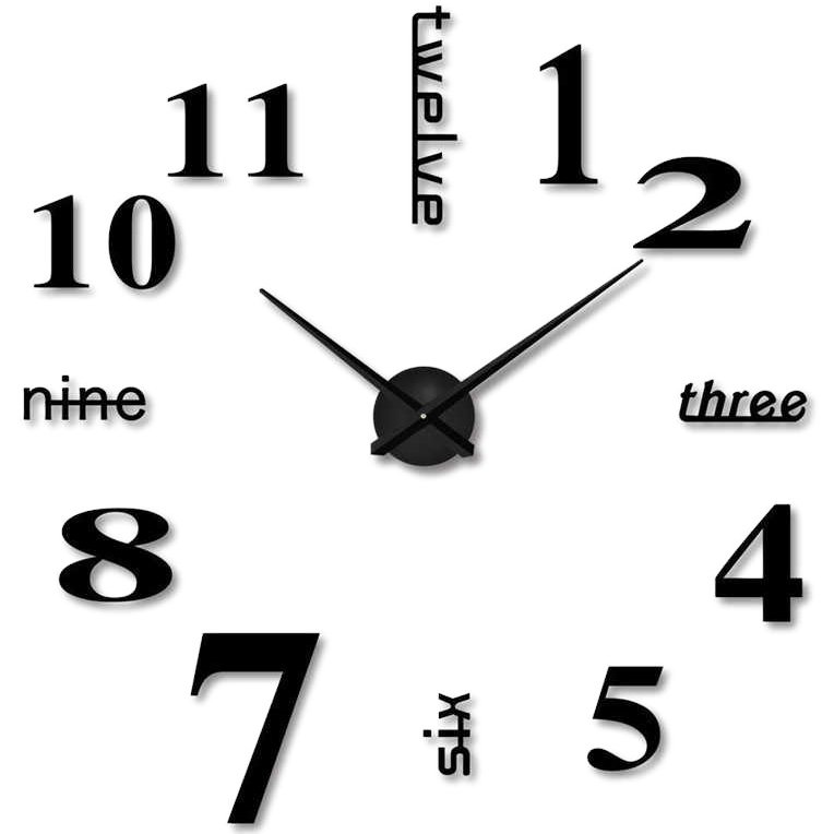 Часы настенные Jjt diy three six 120 см черный