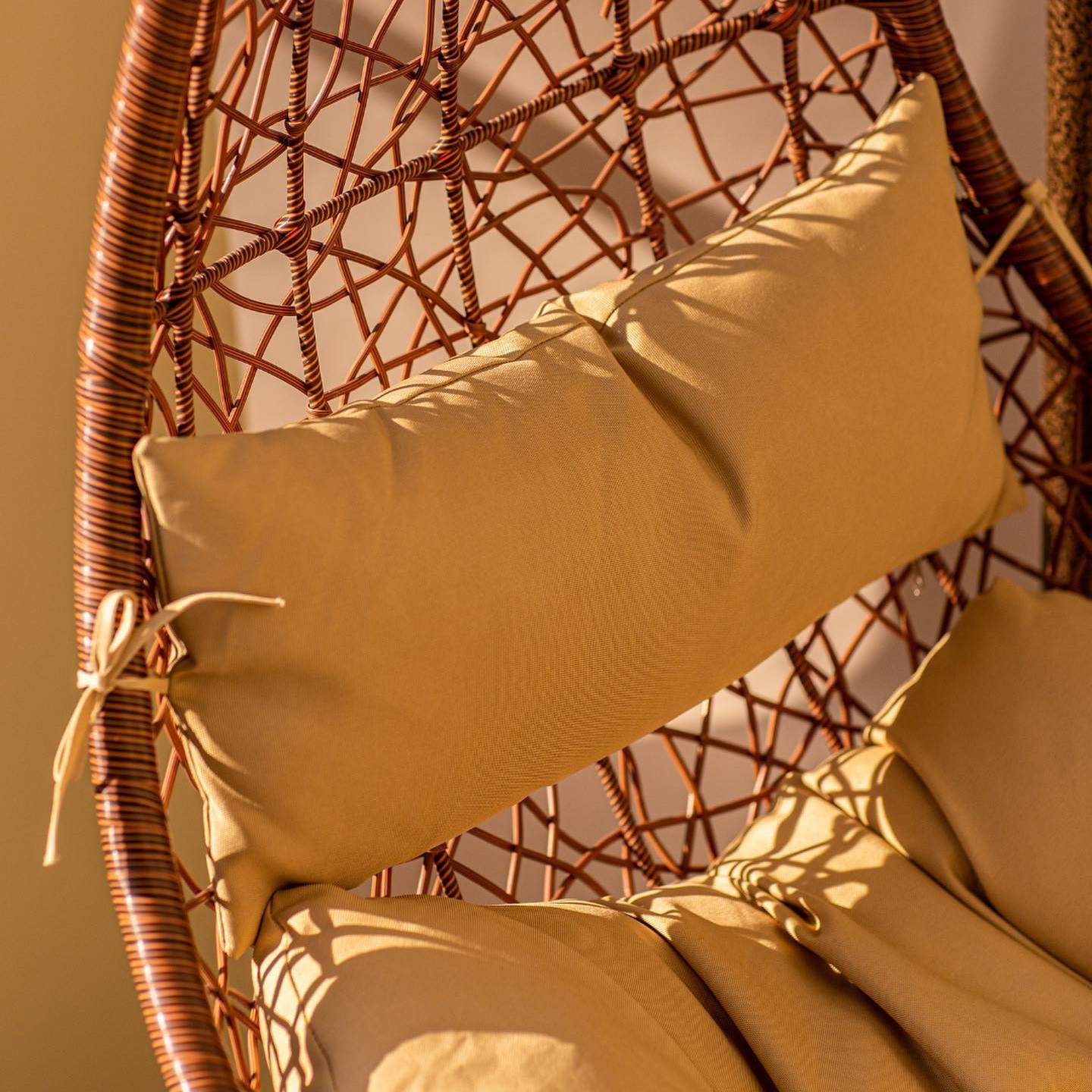 Кресло подвесное Art and craft furniture коричневое, цвет коричневый - фото 9