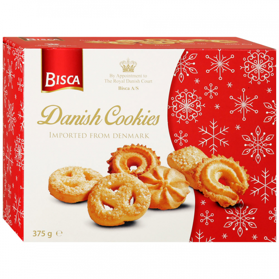 фото Печенье bisca danish cookies рождественское 375 г