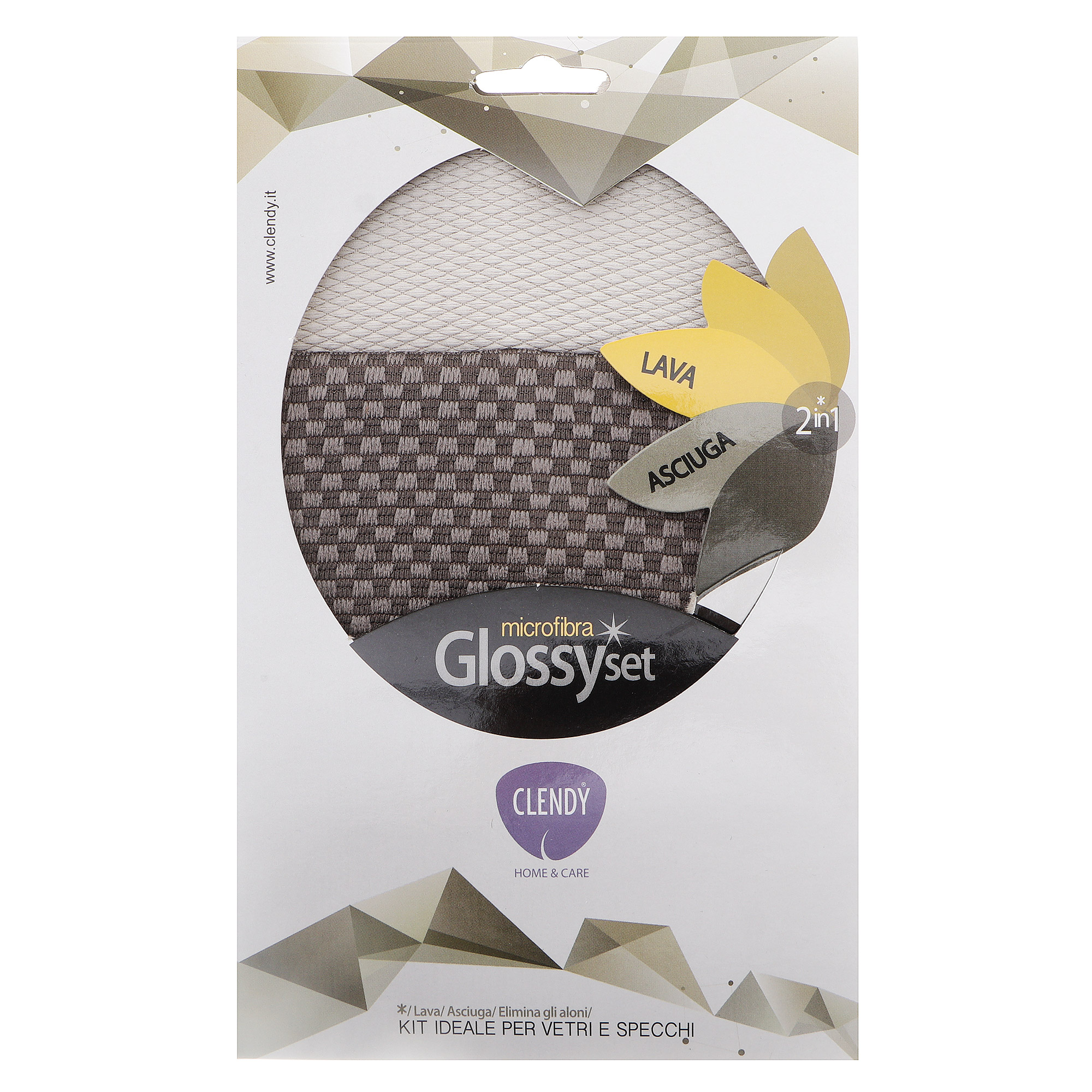 

Тряпка Clendy из микрофибры 30x32 см, Молчоный;серый