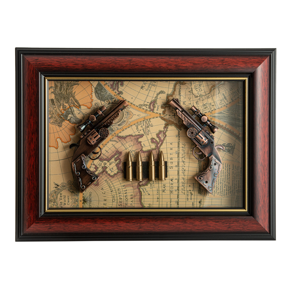 

Коллаж декоративный Русские Подарки Пистоли 37х27см