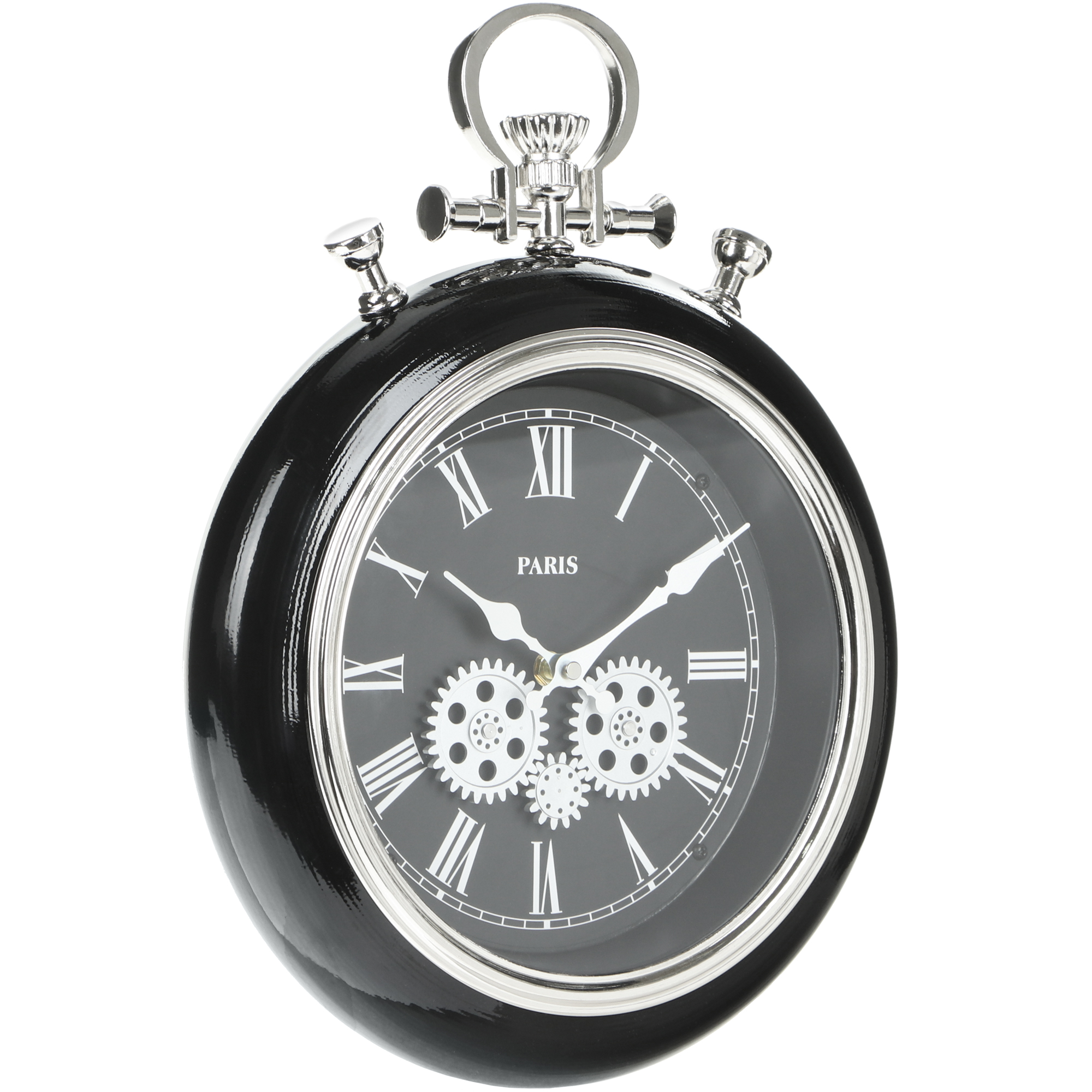 фото Часы настенные istime gear чёрные 31х6,5х41 см