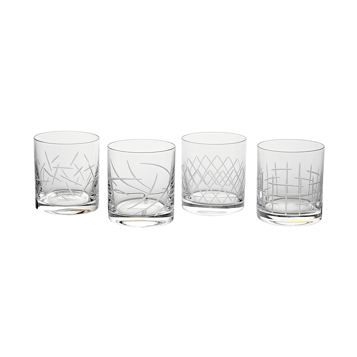 Набор низких стаканов Bohemia Glass Арлекино 4 шт, цвет прозрачный - фото 1