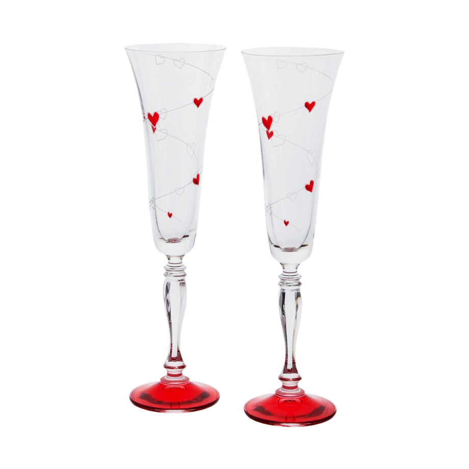 Набор бокалов для шампанского Bohemia Glass Love 2 шт, цвет прозрачный - фото 1