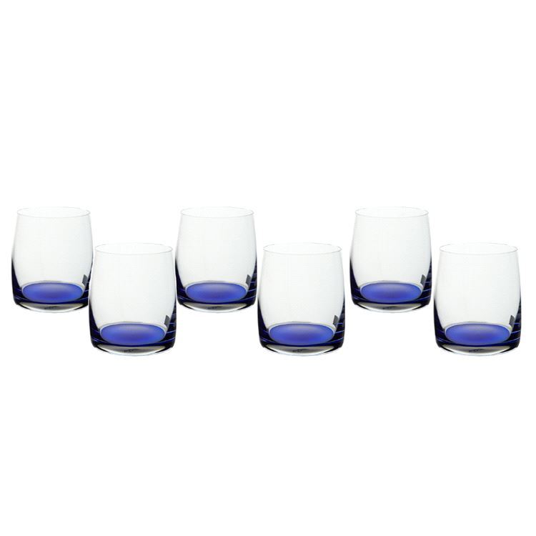 фото Набор стаканов для виски crystalite bohemia 6 шт 290 мл синий