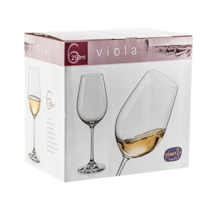 Набор бокалов для вина Bohemia Glass Виола Q9105 Ожерелье 6 шт, цвет прозрачный - фото 2