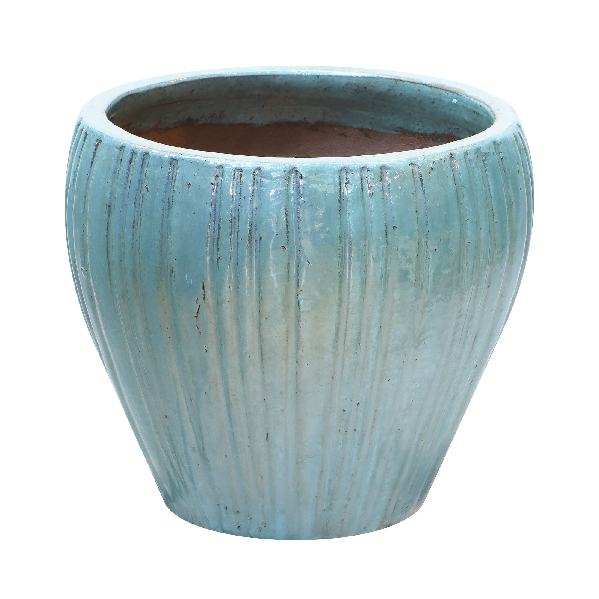 фото Кашпо hoang pottery глазурь 56x50 см голубой