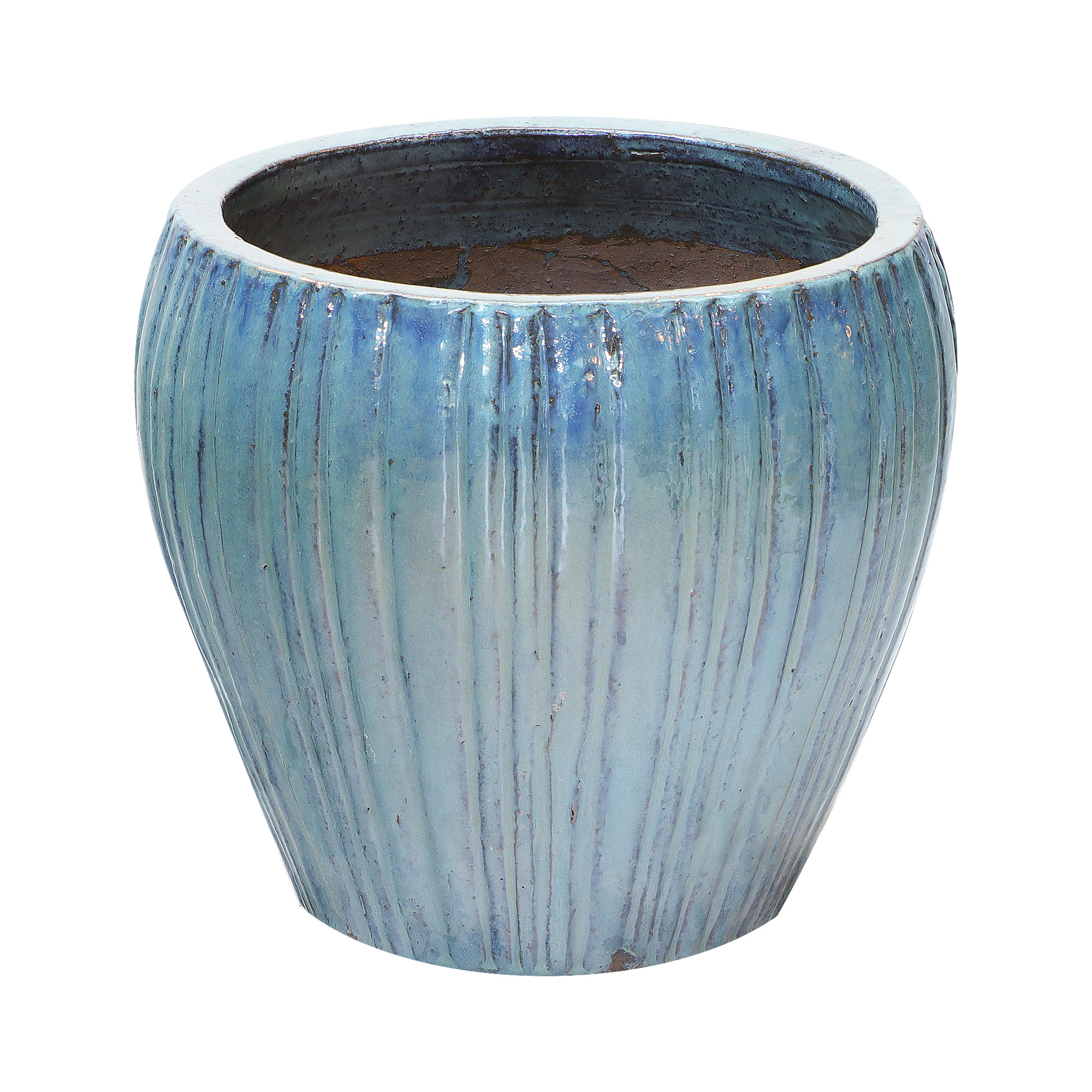 фото Кашпо hoang pottery глазурь 42x38 см голубой