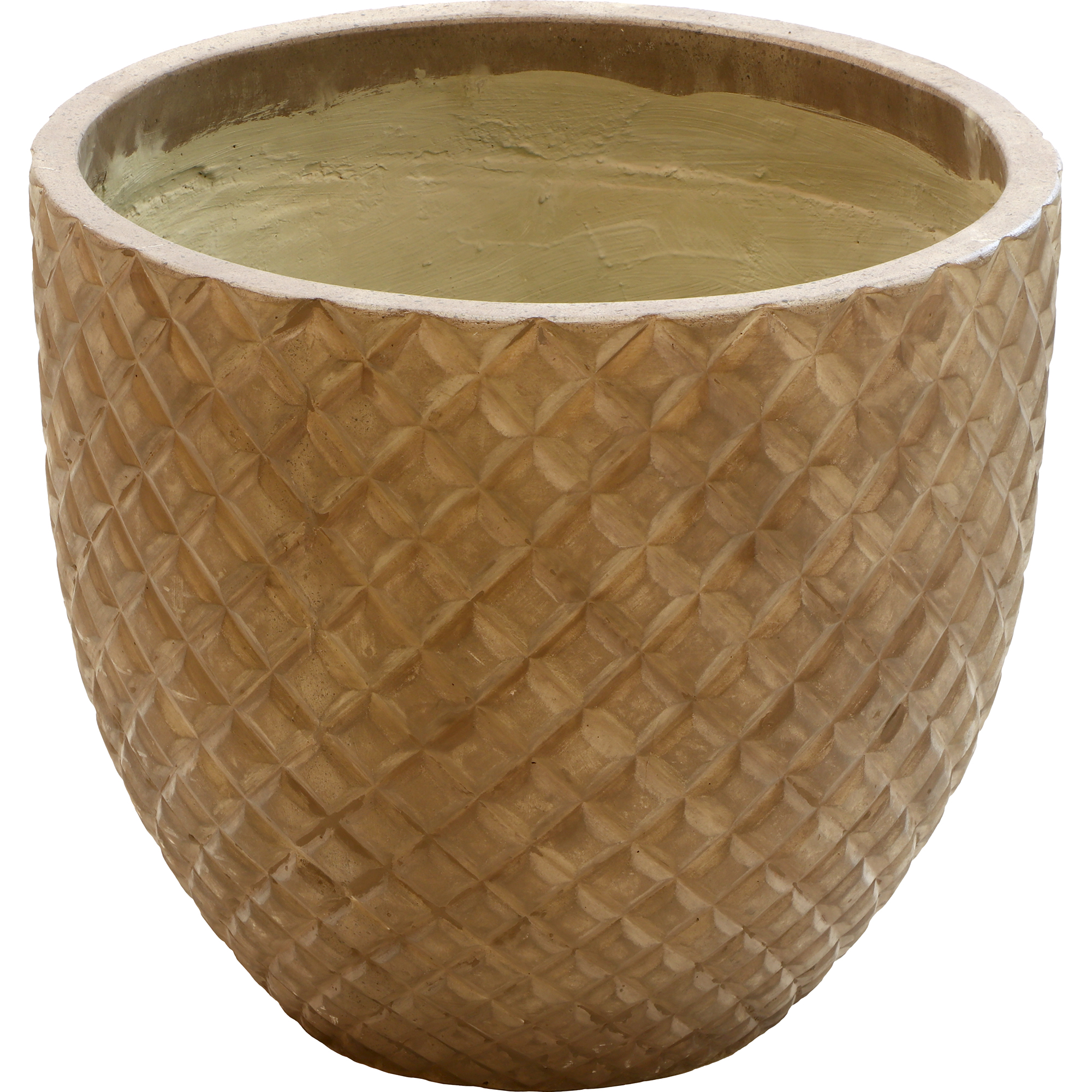 Кашпо Hoang pottery Ромбы 70x65 бронза