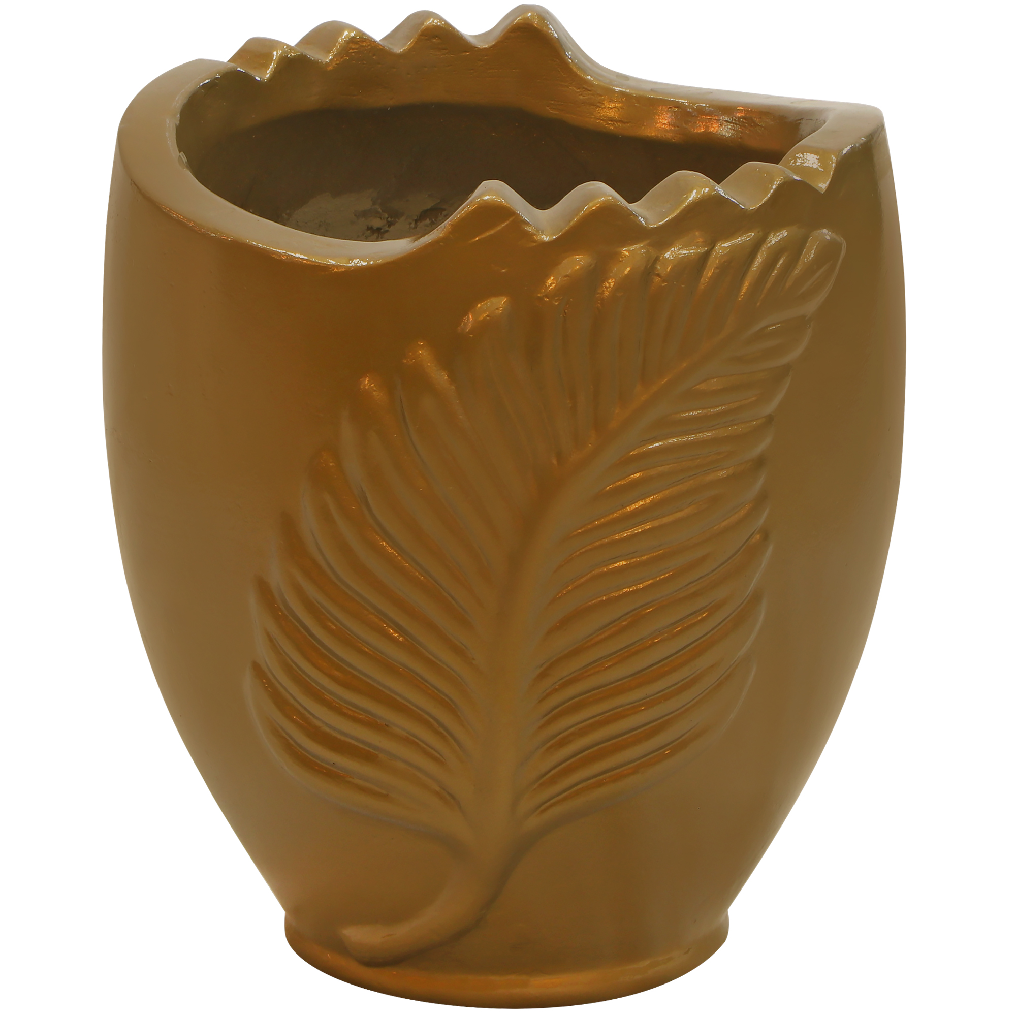 Кашпо Hoang pottery Папоротник 35x35 бронза