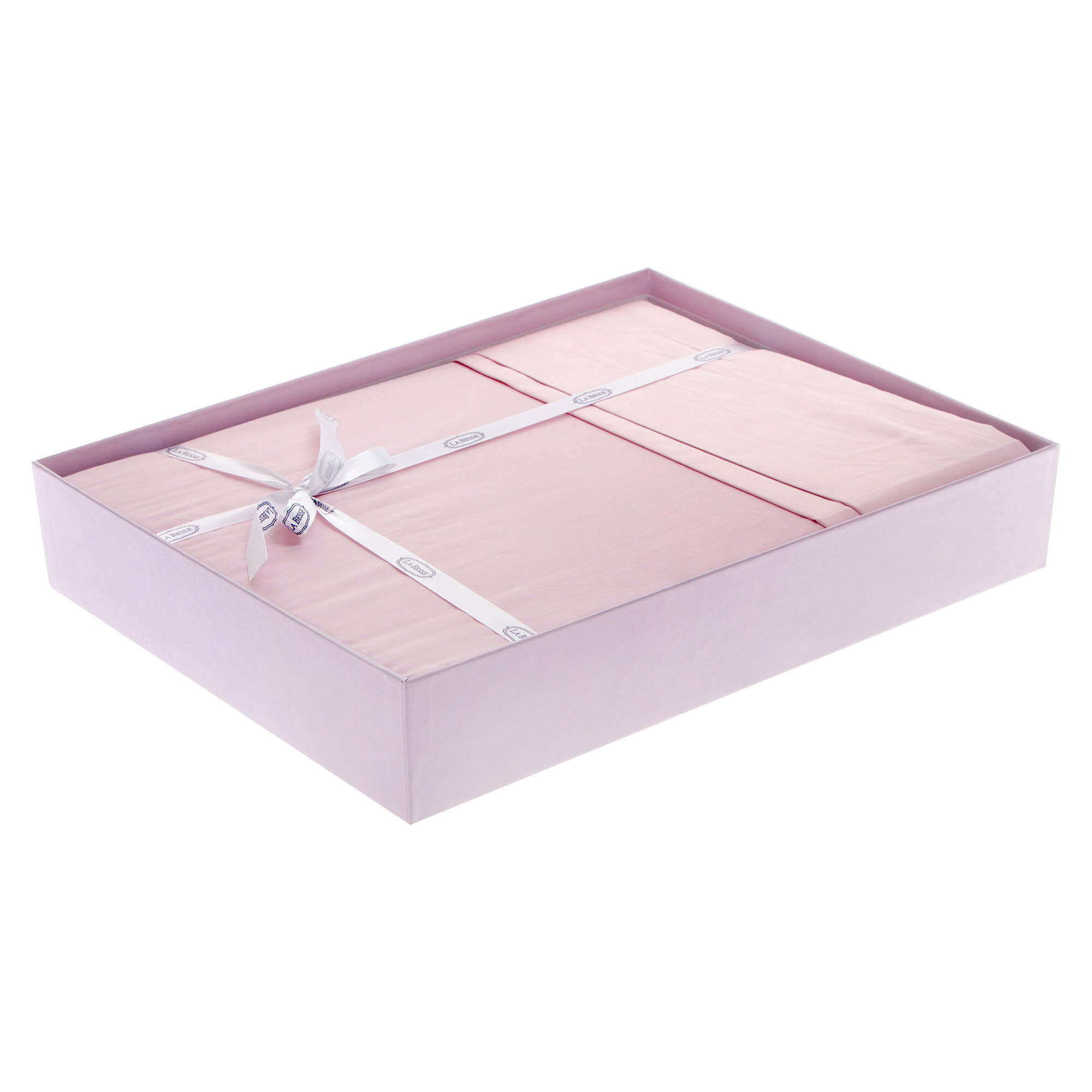 Комплект постельного белья La Besse Сатин розовый Кинг сайз, размер Кинг сайз - фото 2