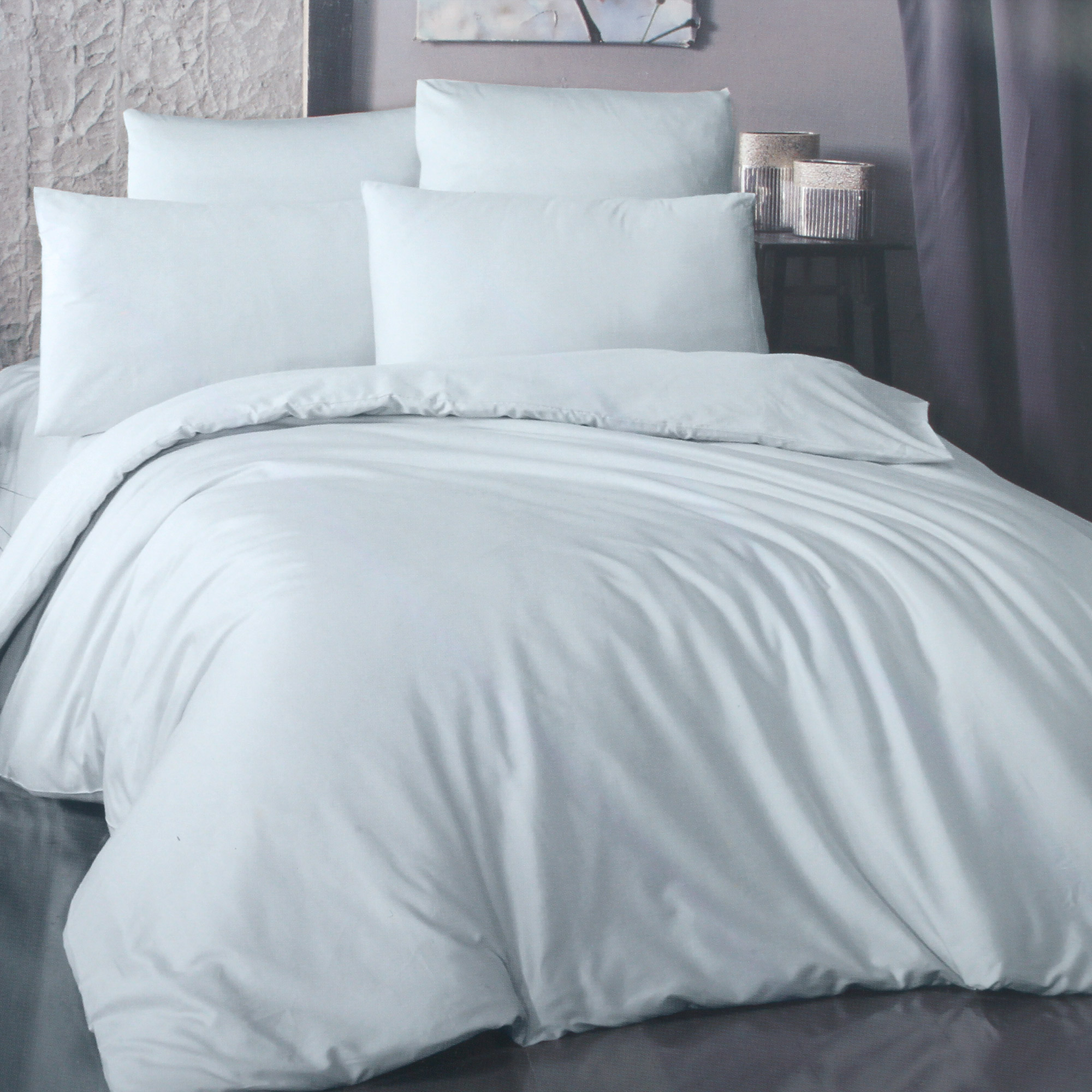 Комплект постельного белья La Besse Ранфорс серый Евро, размер Евро - фото 1