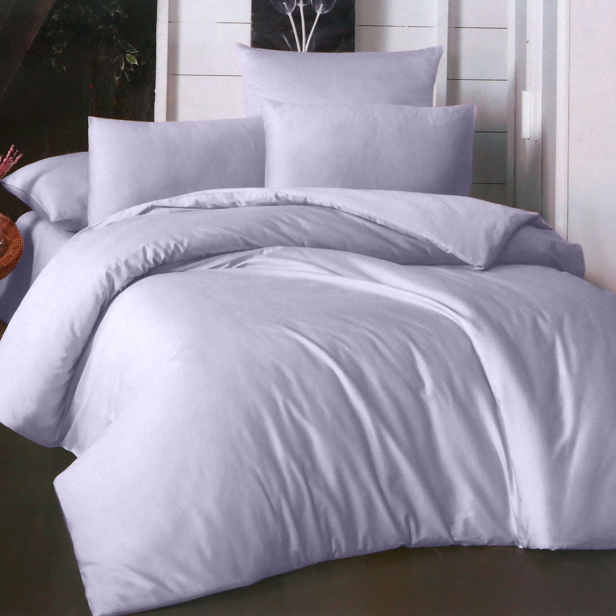 Комплект постельного белья La Besse Премиум Сатин сиреневый Полуторный, размер Полуторный - фото 1
