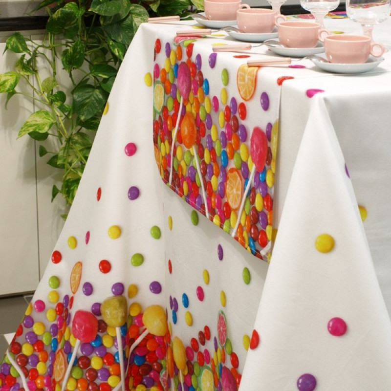 Скатерть на стол с пропиткой Di Milano Смартик разноцветная 140х180 см