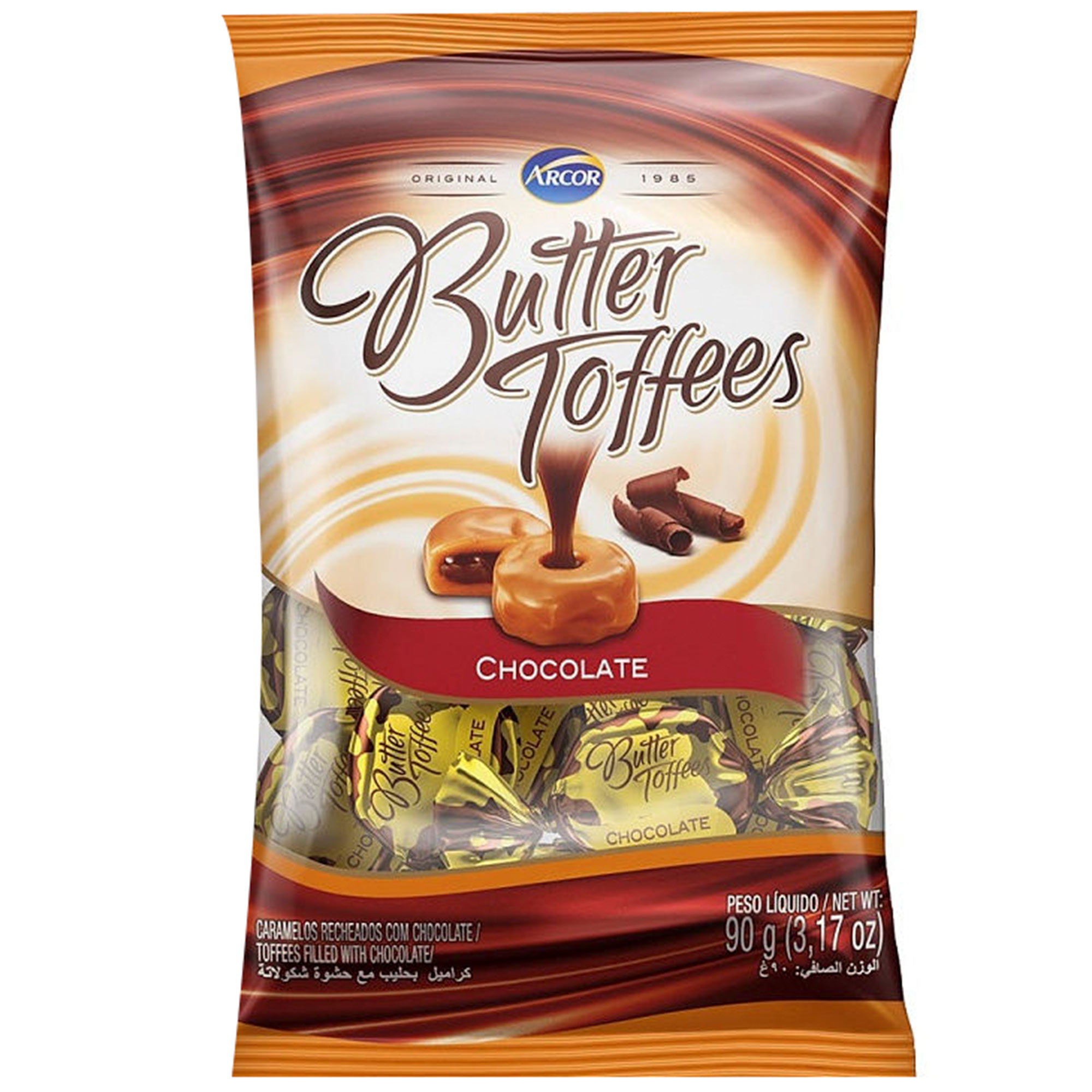 Молочные конфеты с шоколадной начинкой Butter Toffees 90 г