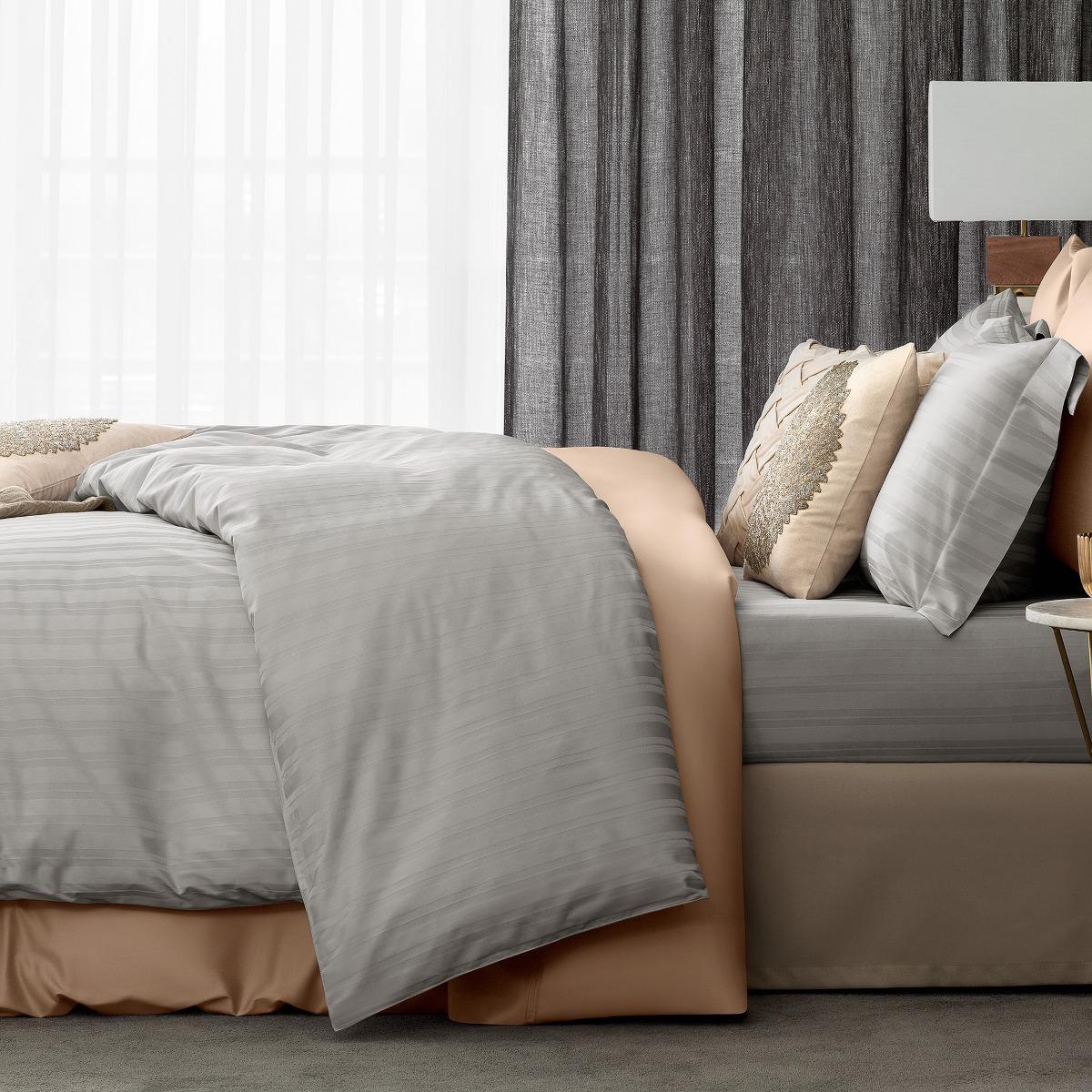 Комплект постельного белья Togas Барнетт Двуспальный кинг сайз светло-серый, размер Двуспальный евро - фото 2