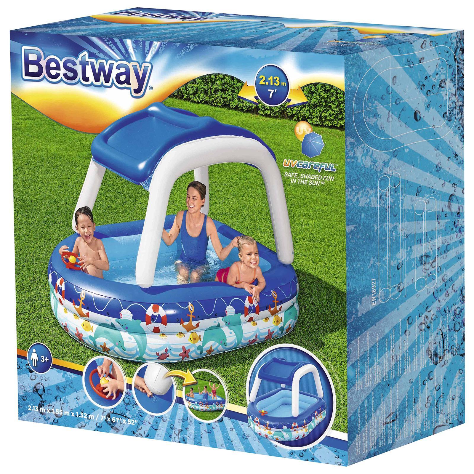 фото Бассейн детский bestway sea captain 213х155х132 см