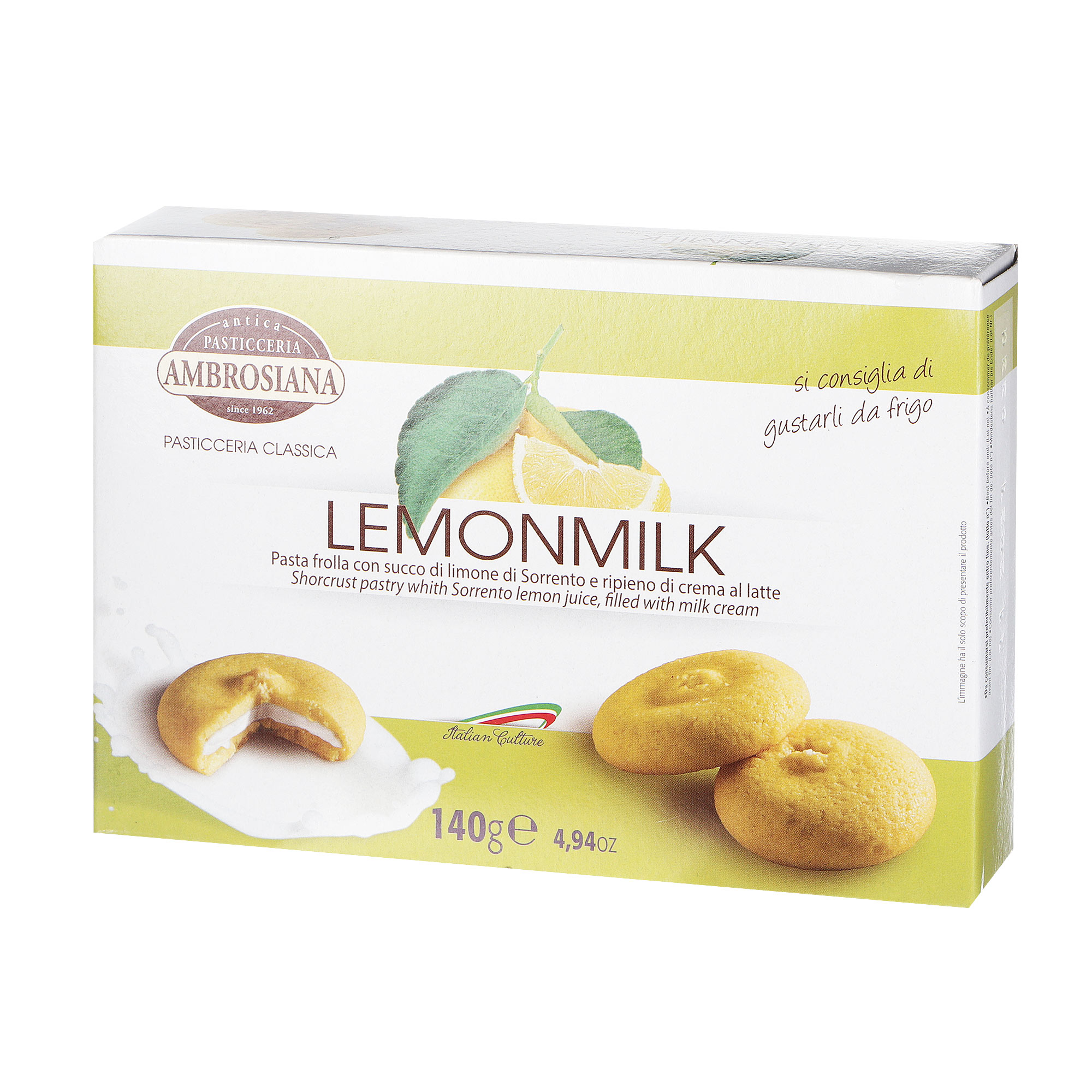 Печенье лимонное Ambrosiana Limonmilk с кремом 140 г