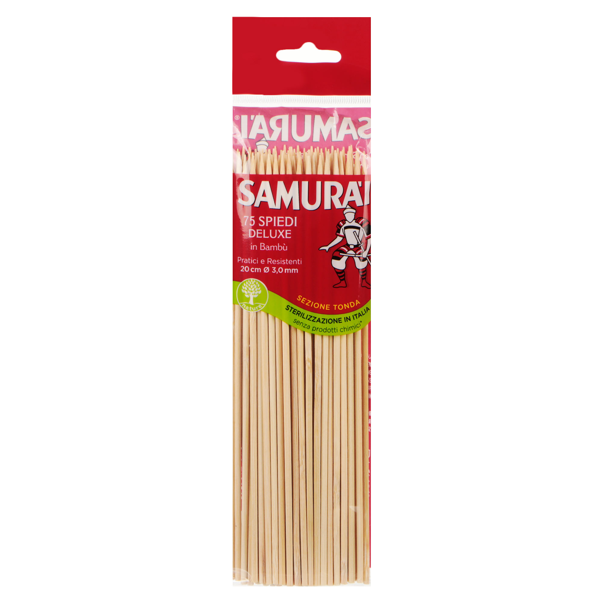 Шпажки бамбуковые Sisma Samurai 20 см 75 шт
