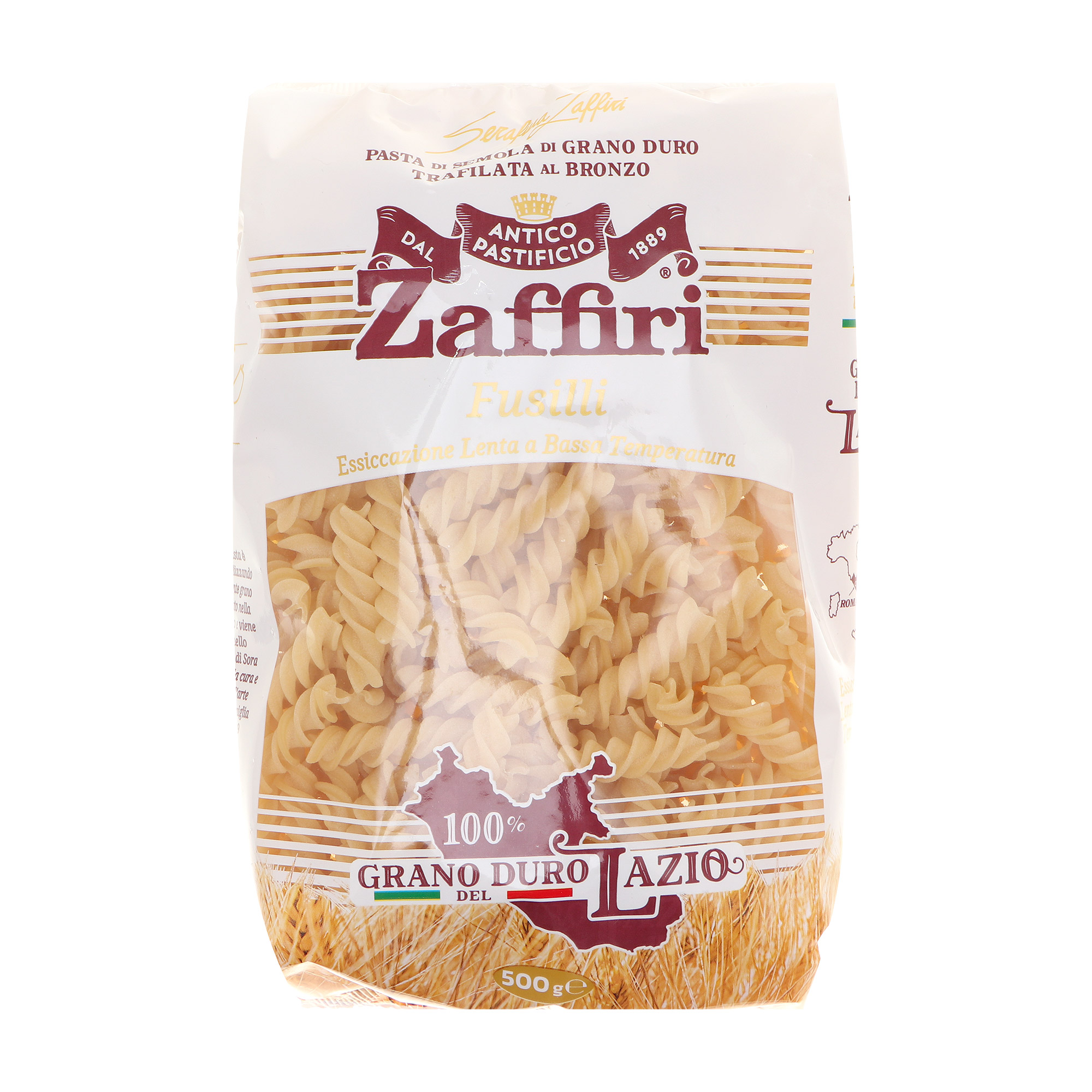 фото Паста zaffiri fusilli 100% lacio, 500 г