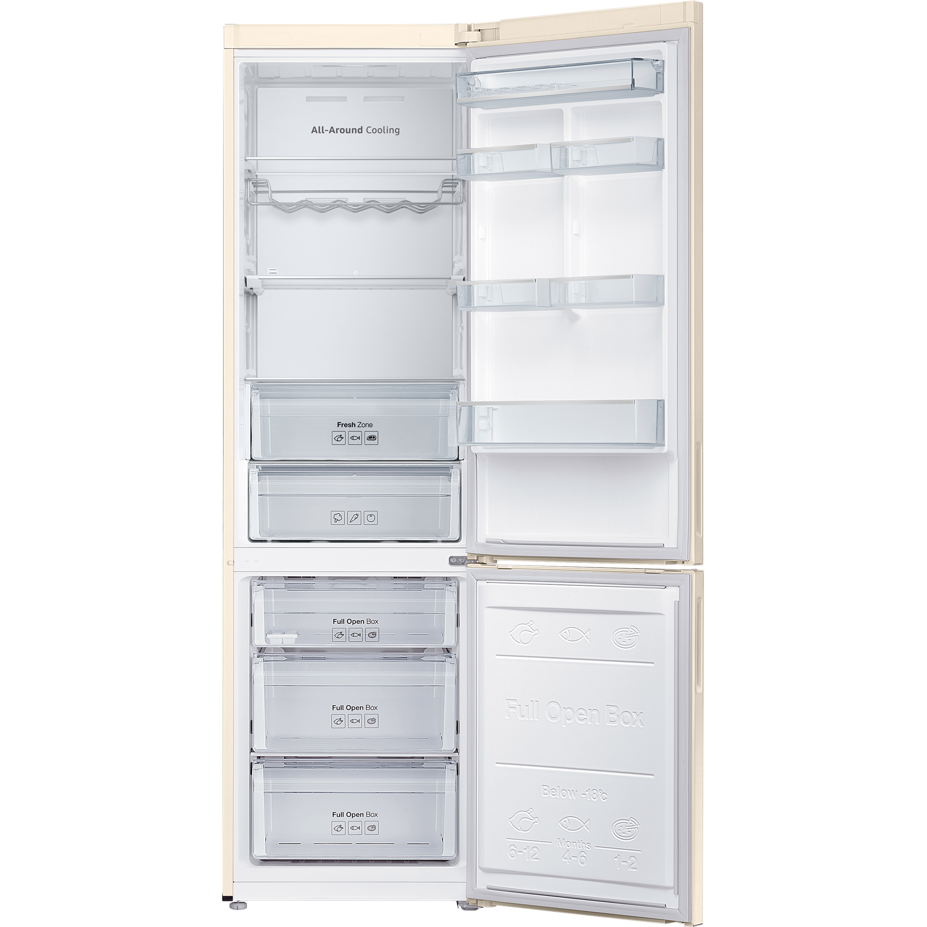 Холодильник Samsung RB37A5290EL, цвет бежевый - фото 5