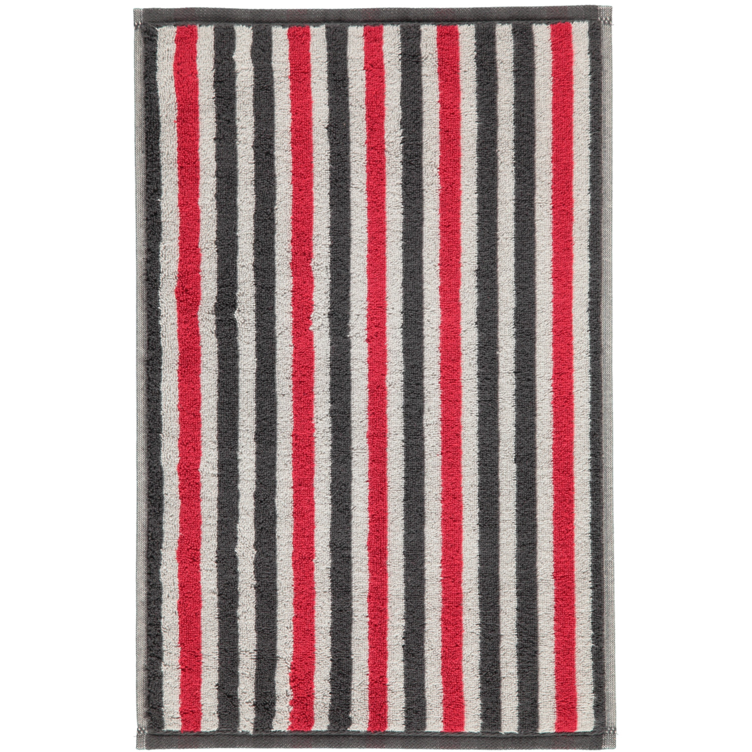 Полотенце CAWO Stripes белое с красным и коричневым 30х50 см