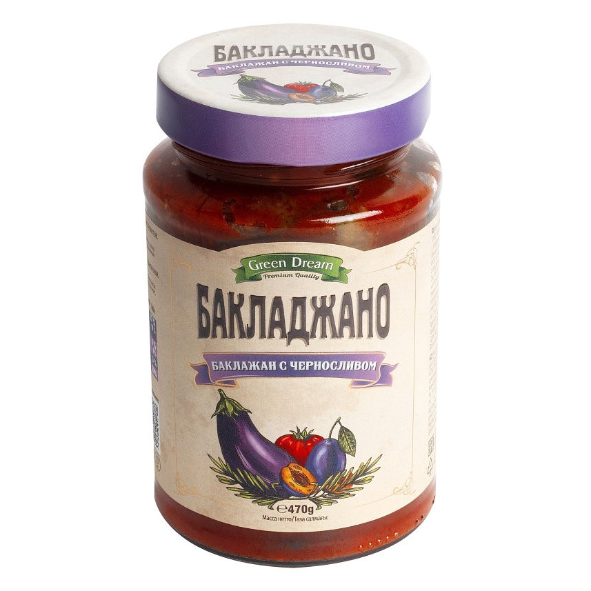 

Закуска Green Dream баклажан с черносливом 470 г