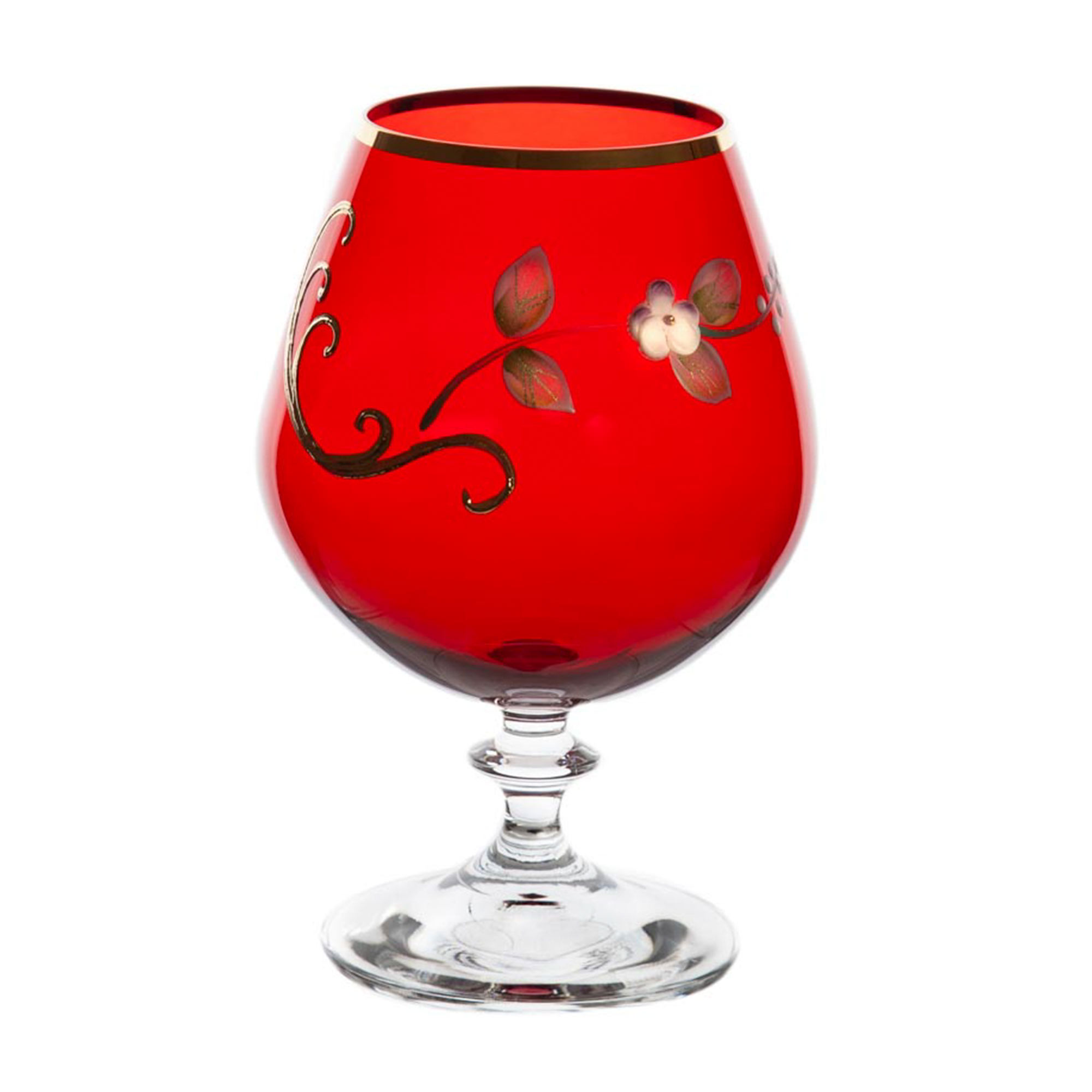 фото Набор бокалов для коньяка анжела красный 6 шт bohemia glass
