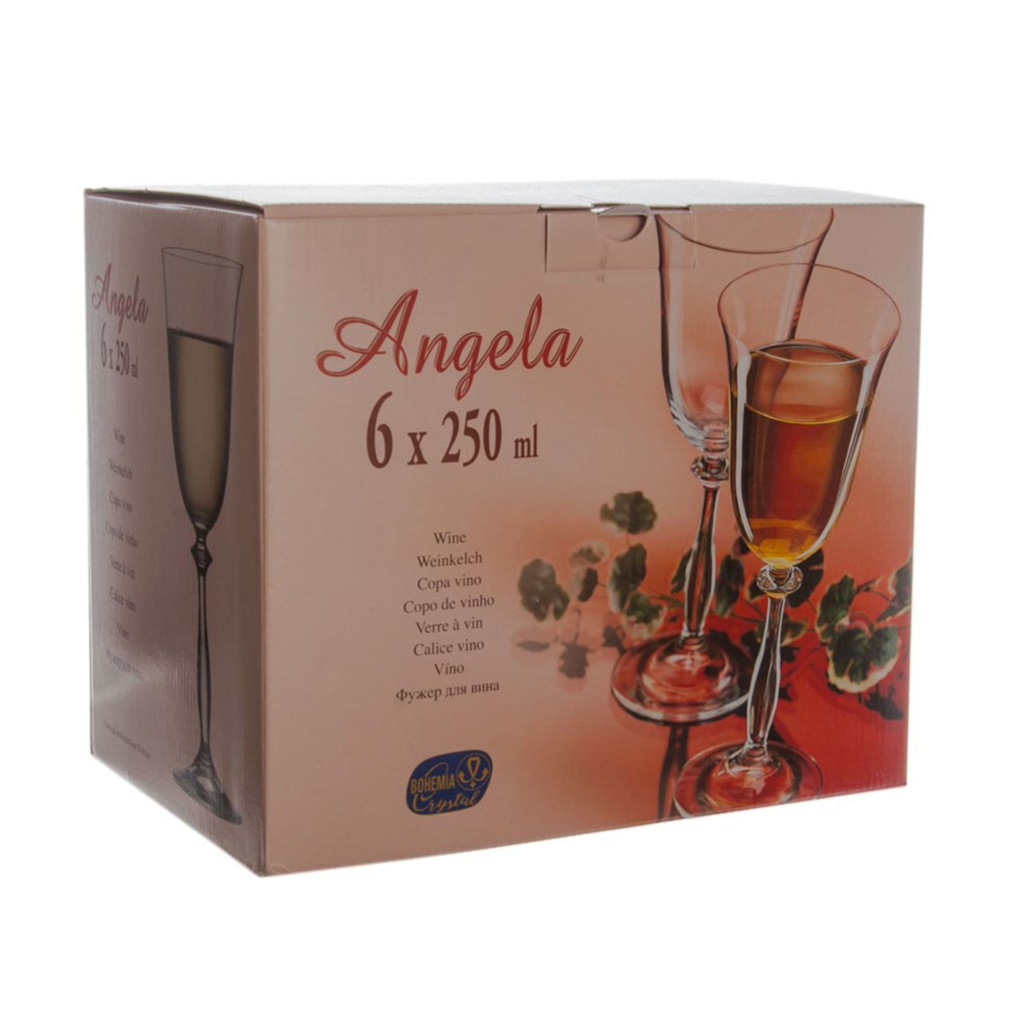 Набор бокалов для красного вина Анжела красный 6 шт - фото 2