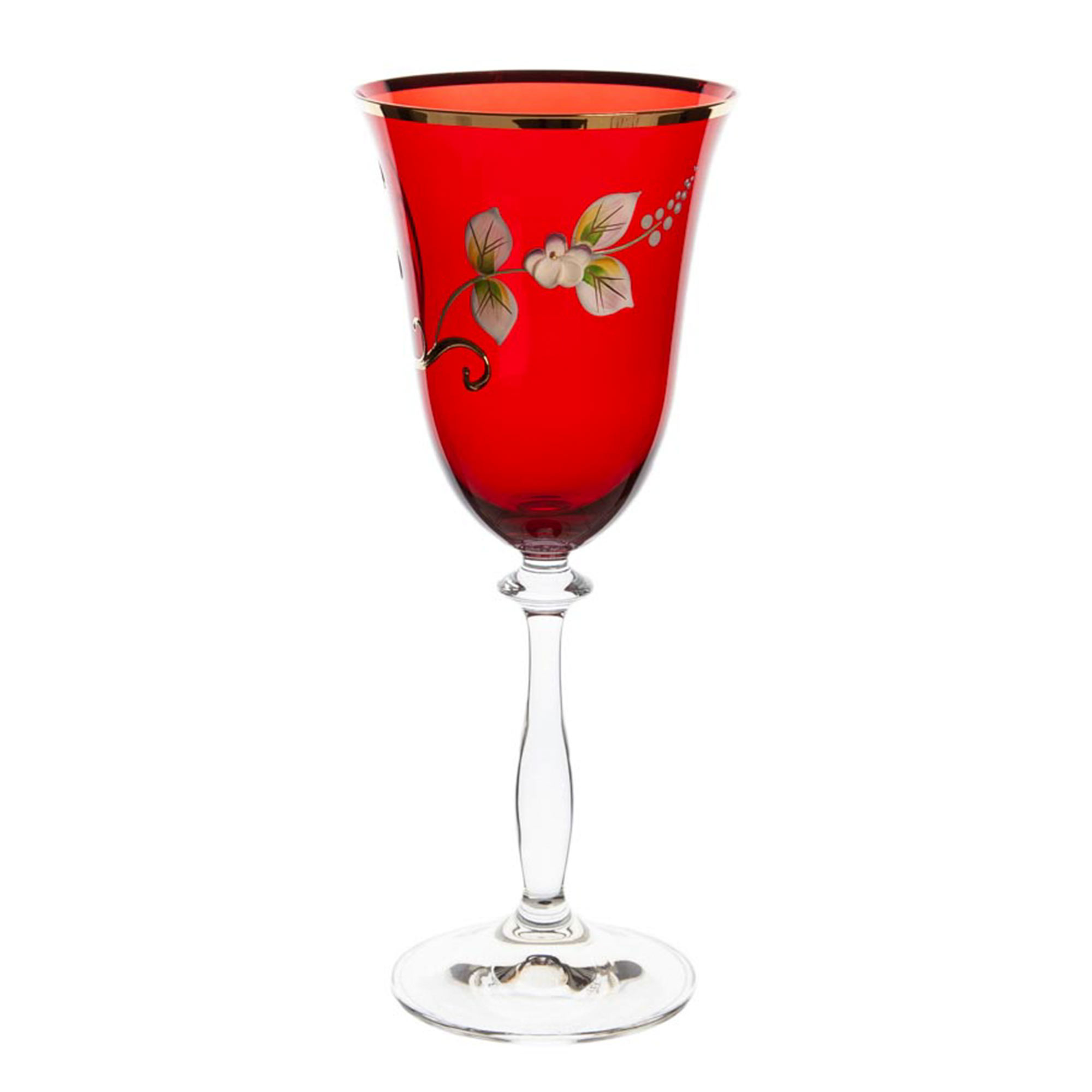 фото Набор рюмок для ликера анжела красный 6 шт bohemia glass