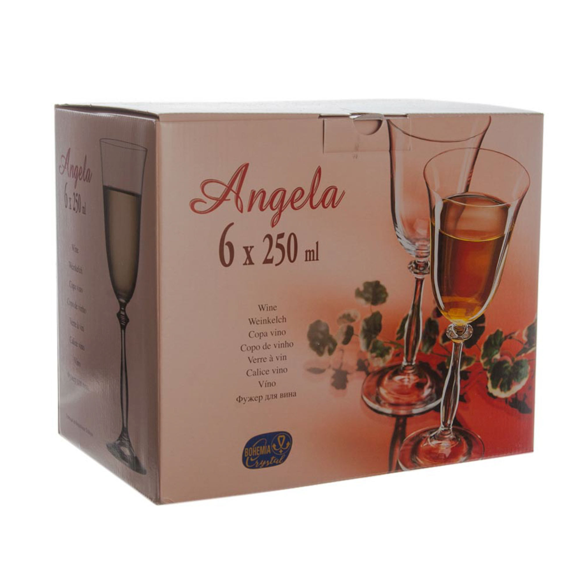 Набор бокалов для красного вина  Анжела голубой 6 шт - фото 2