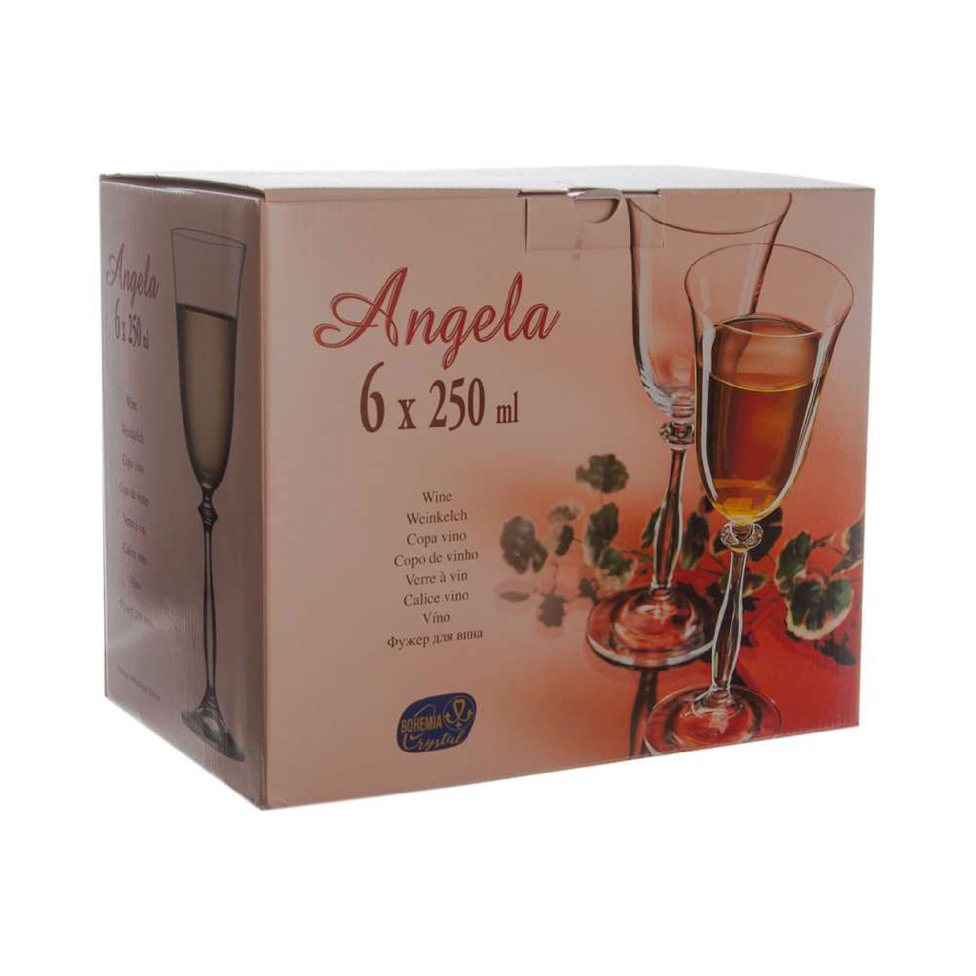 Набор бокалов для вина Анжела V0023Q Арлекино 6 шт, цвет разноцветный - фото 2