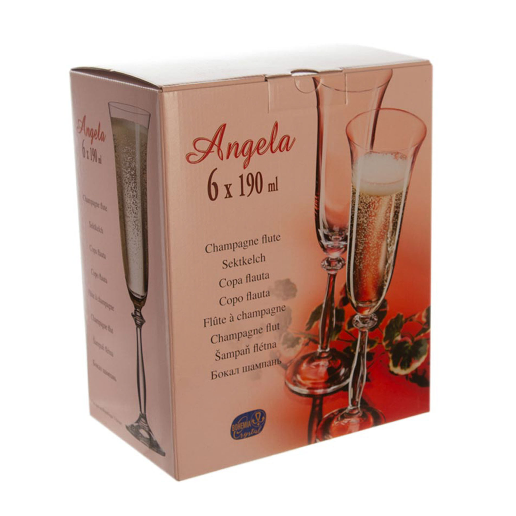 Набор бокалов для шампанского Анжела V0023Q Арлекино 6 шт, цвет разноцветный - фото 2