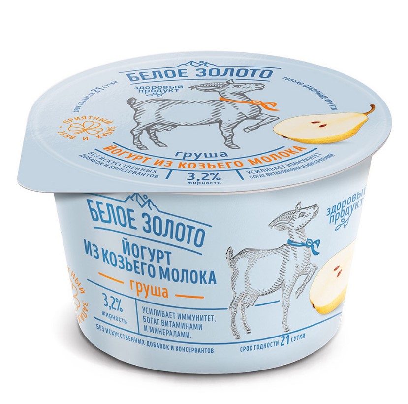 

Йогурт из козьего молока Белое золото Груша 150 г