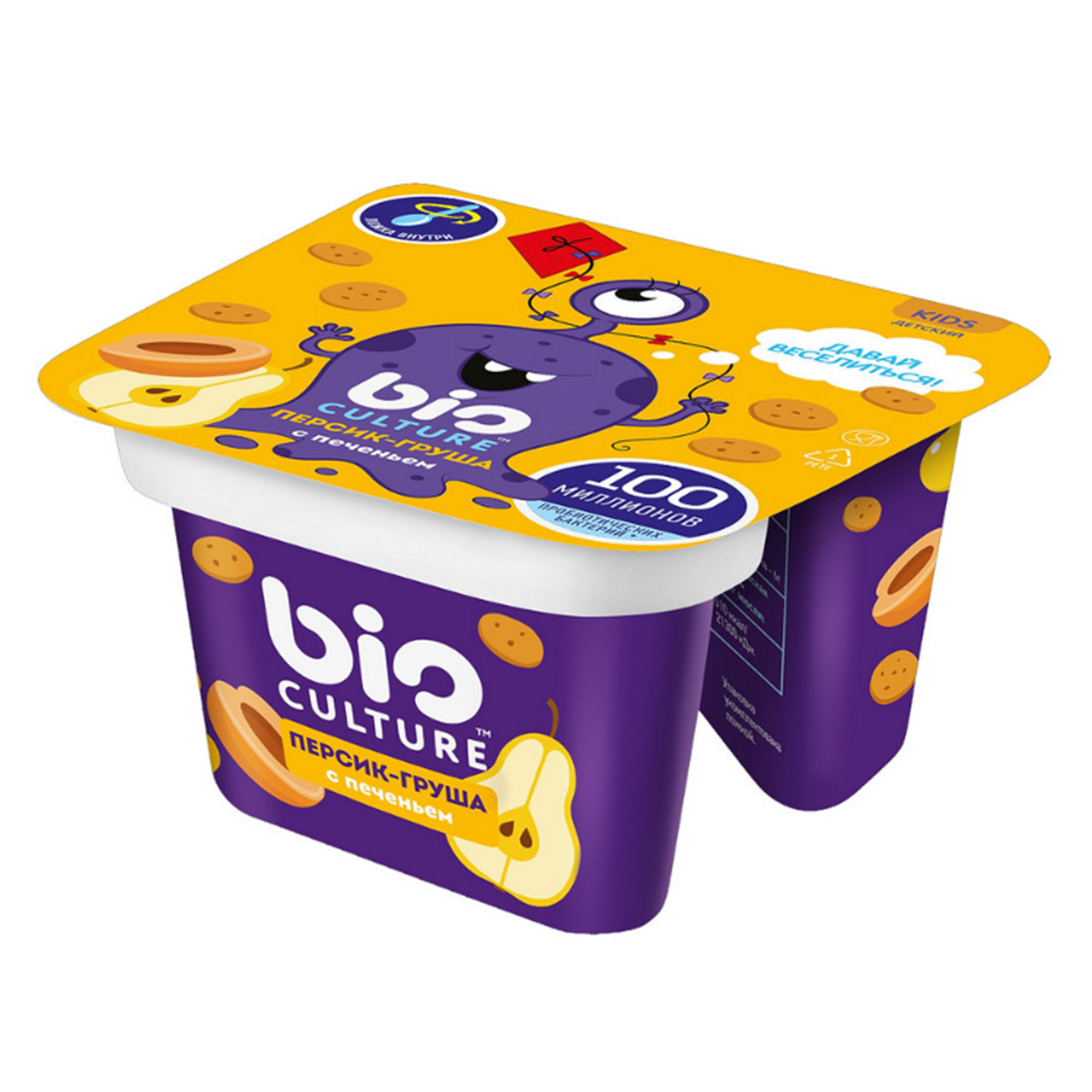 Йогурт Bio Culture Kids Персик, груша 130 г