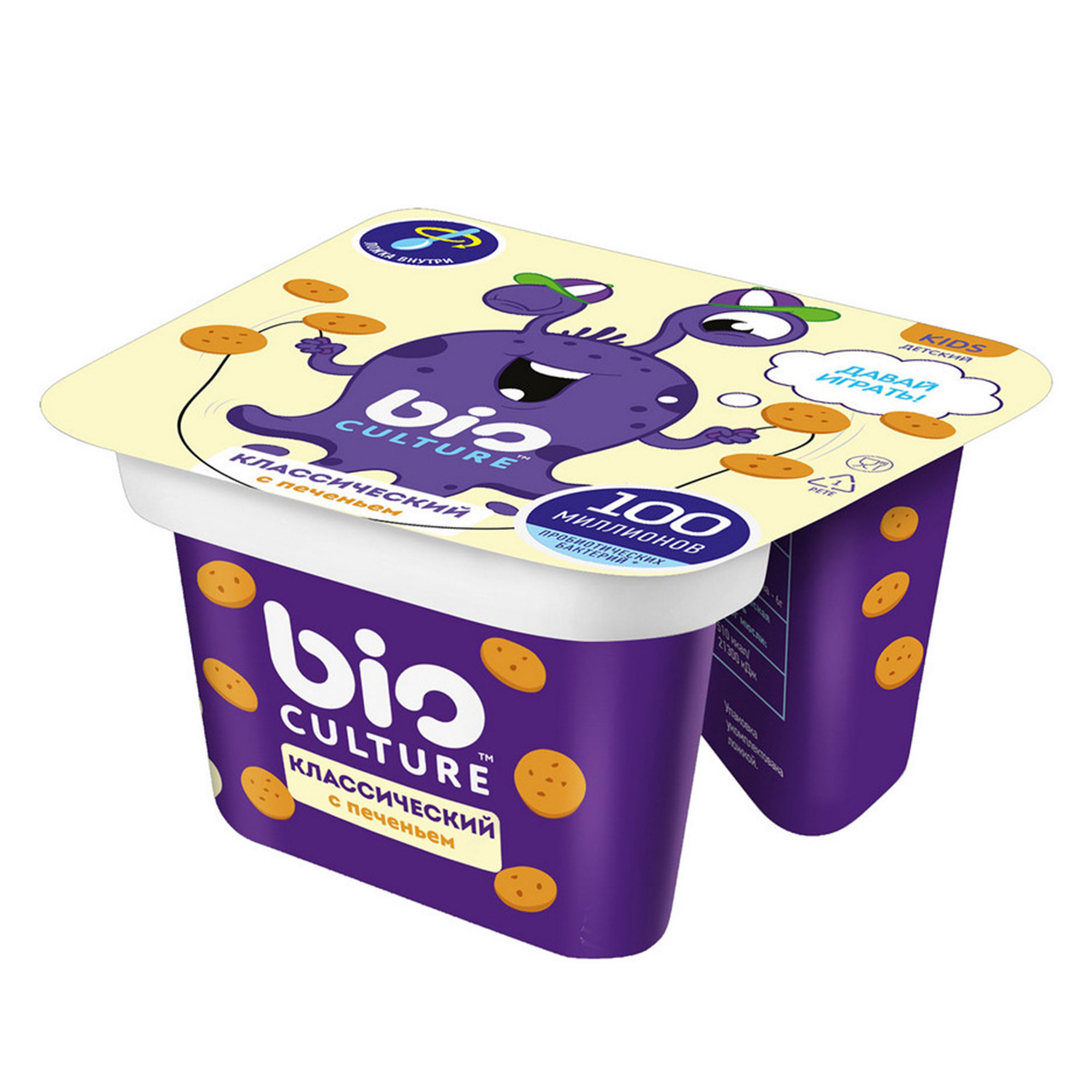 Йогурт Bio Culture Kids Классический с печенье 130 г