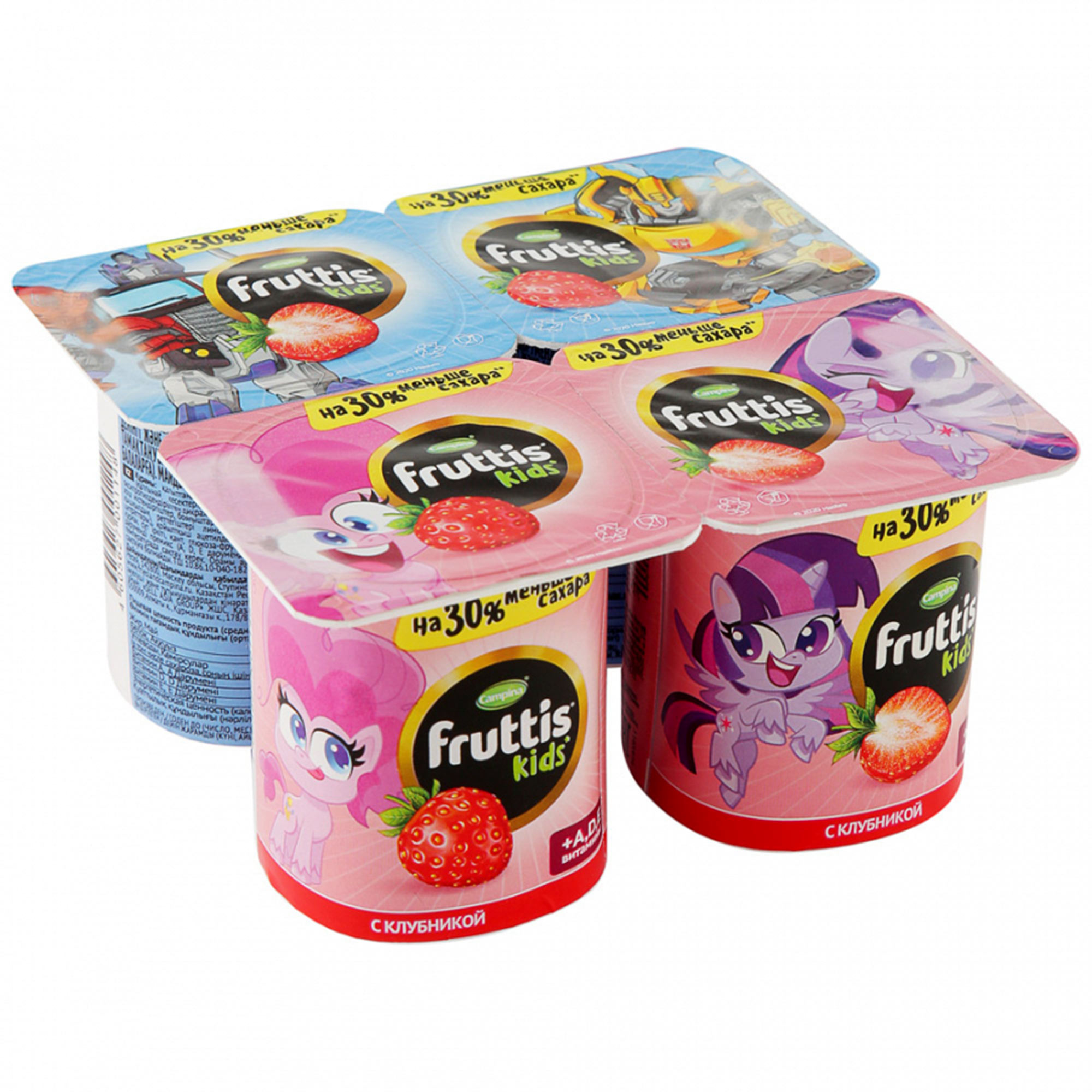 Йогурт Fruttis Kids с клубникой 4х110 г - фото 1