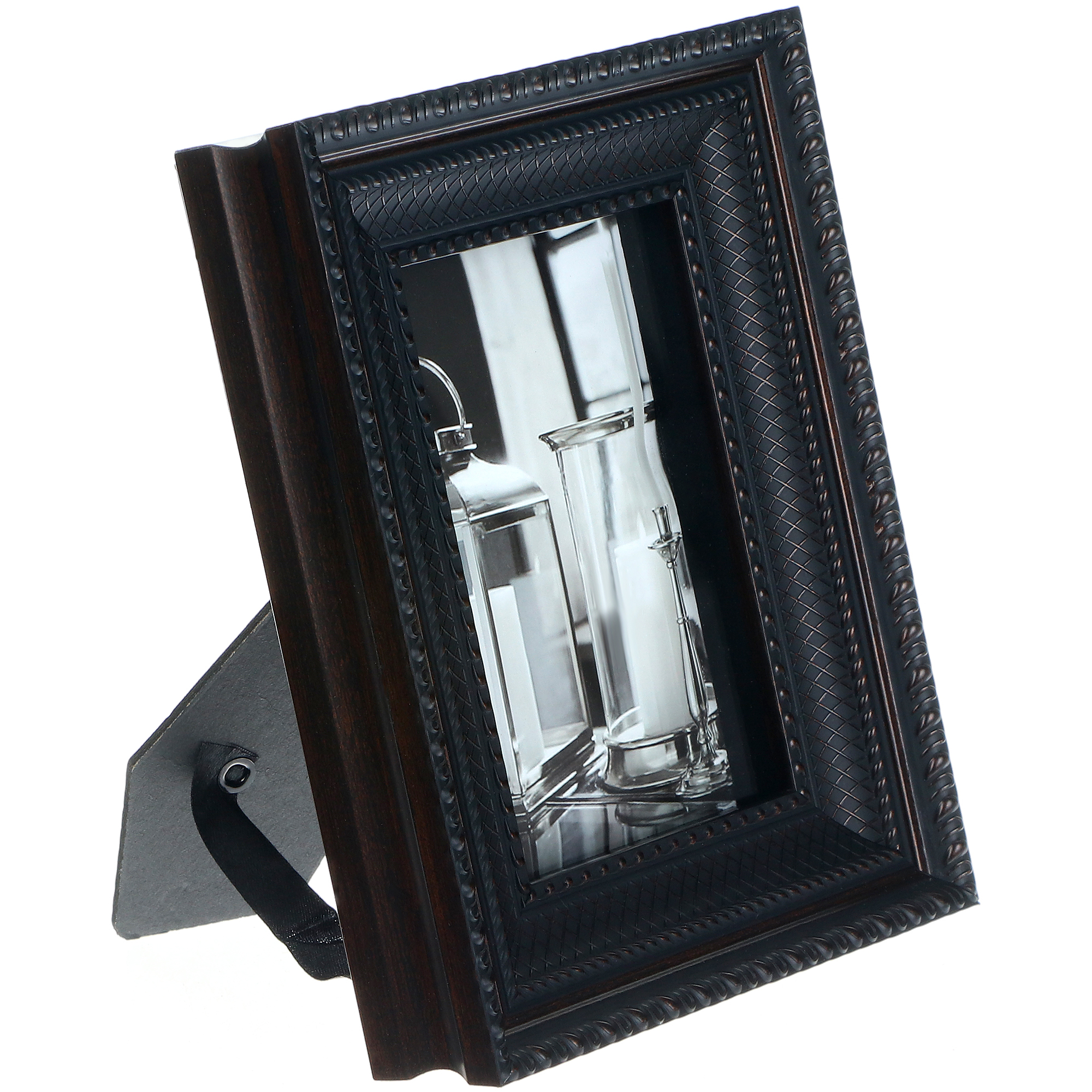 Фоторамка H.H.G. Frames 1 фото, темно-коричневая, рельефная с узорами, 26х31 см