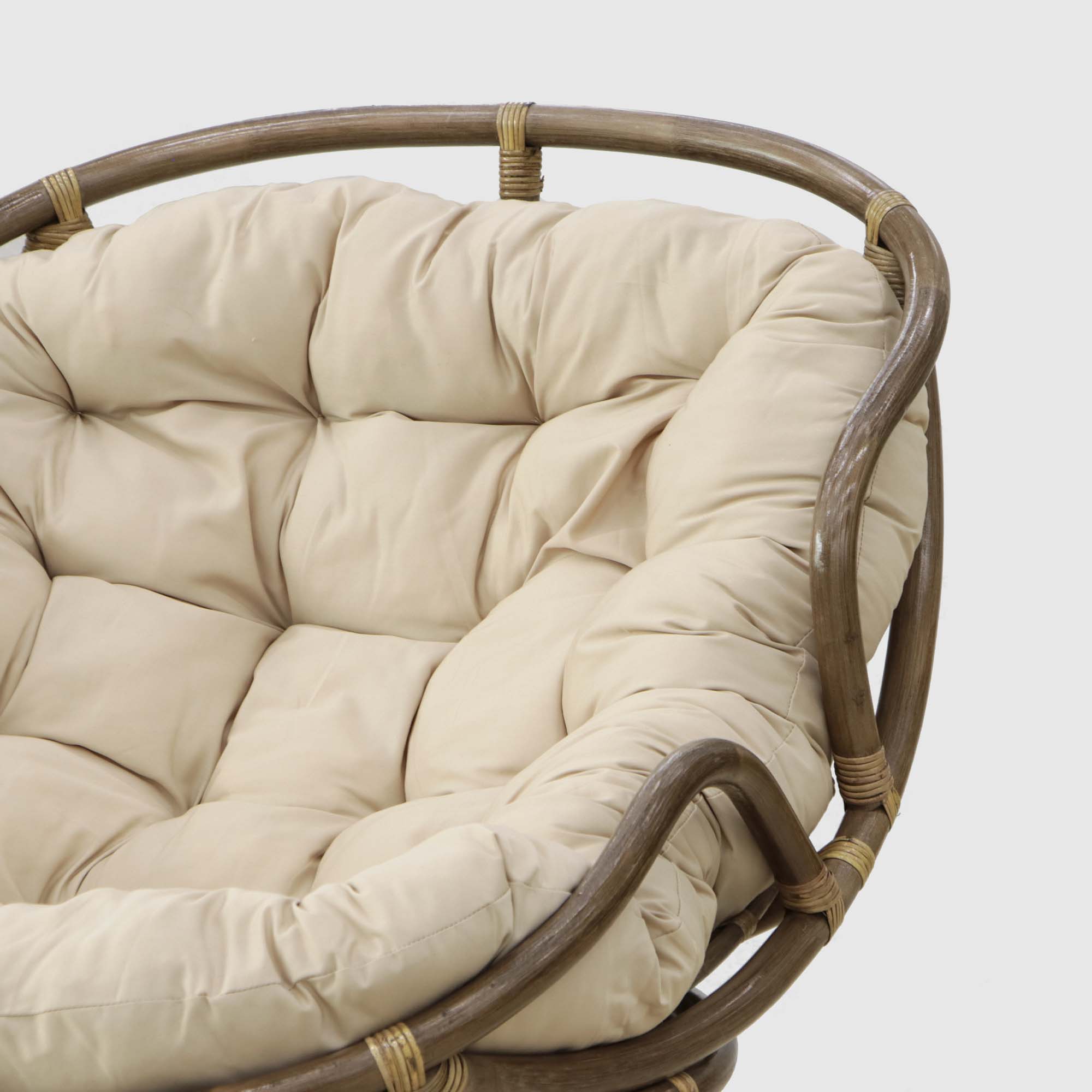 Кресло-папасан Rattan grand brown с подушкой, цвет натуральный - фото 4