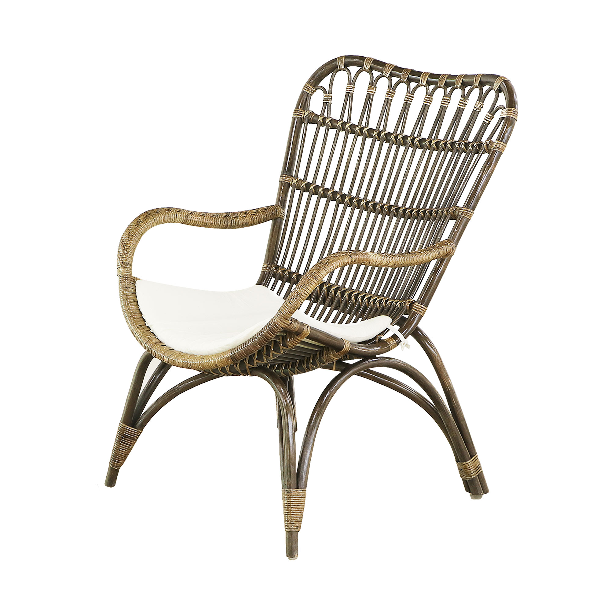 Комплект Rattan grand: кресло, оттоманка lounge md brown, цвет коричневый - фото 2