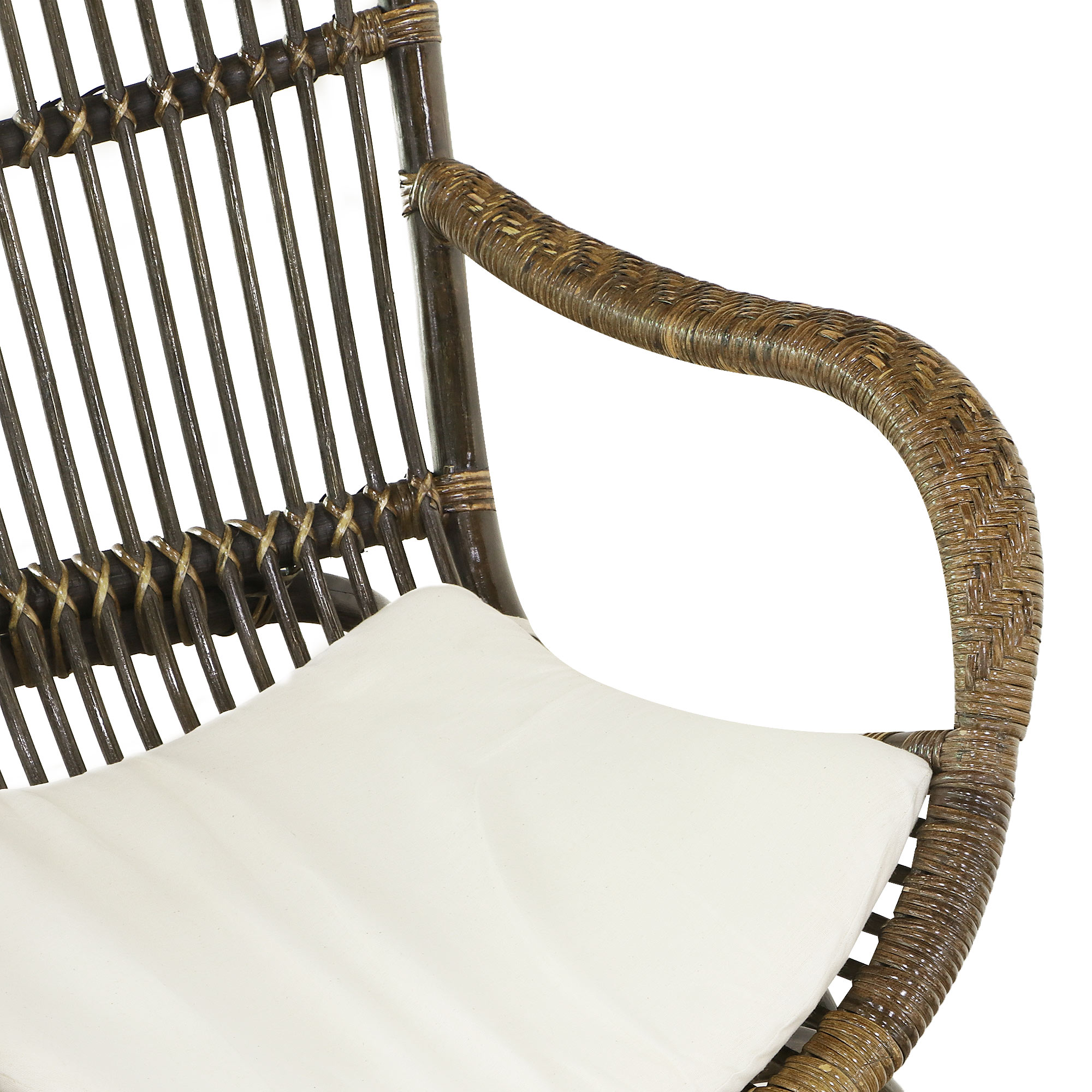 Комплект Rattan grand: кресло, оттоманка lounge md brown, цвет коричневый - фото 4