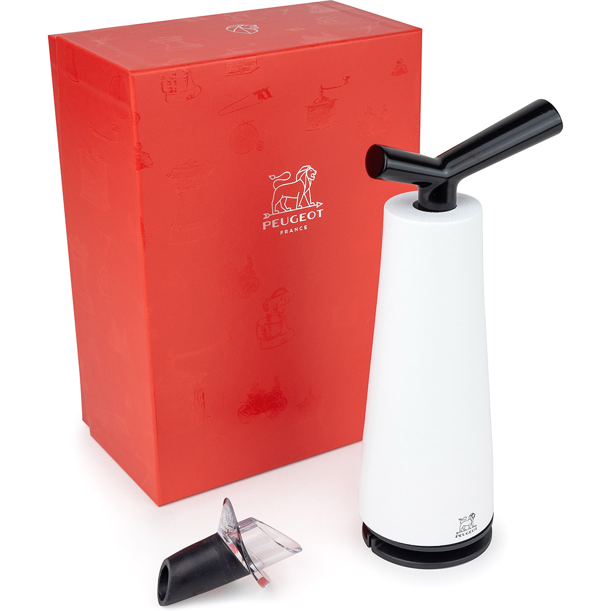 Подарочный набор Peugeot Vigne Arros для вина из 2 предметов, цвет белый