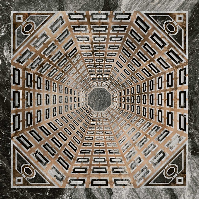 

Декор Kerama Marazzi Арката Серый темный лаппатированный SG013402R\D 119,5х119,5 см, Серый;коричневый