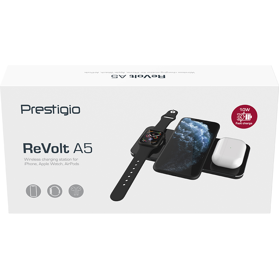 Беспроводное зарядное устройство Prestigio ReVolt A5 PCS105A_SG, цвет серебристый - фото 9