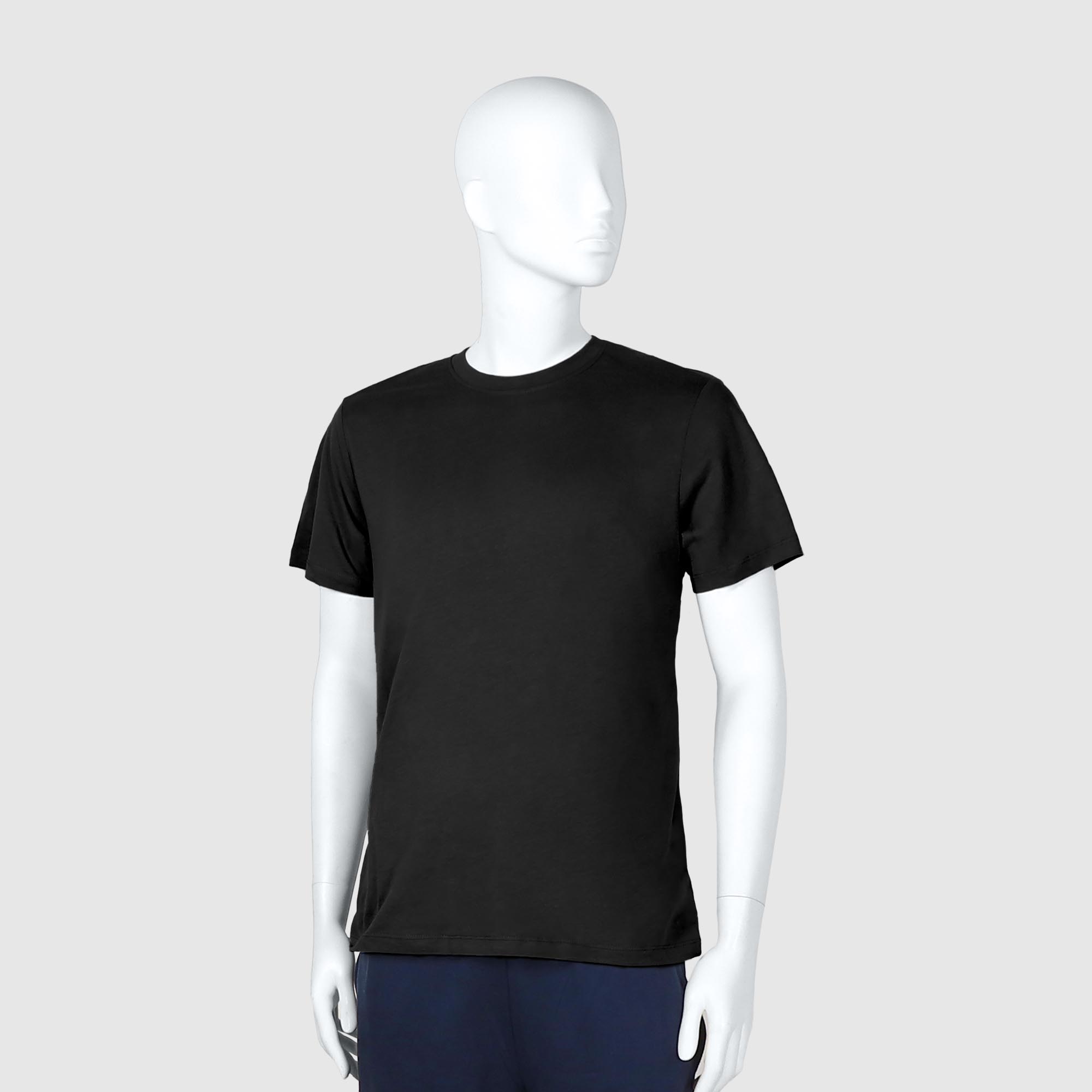 Мужская футболка Diva Teks чёрная (DTD-01), цвет чёрный, размер 44-46 - фото 1