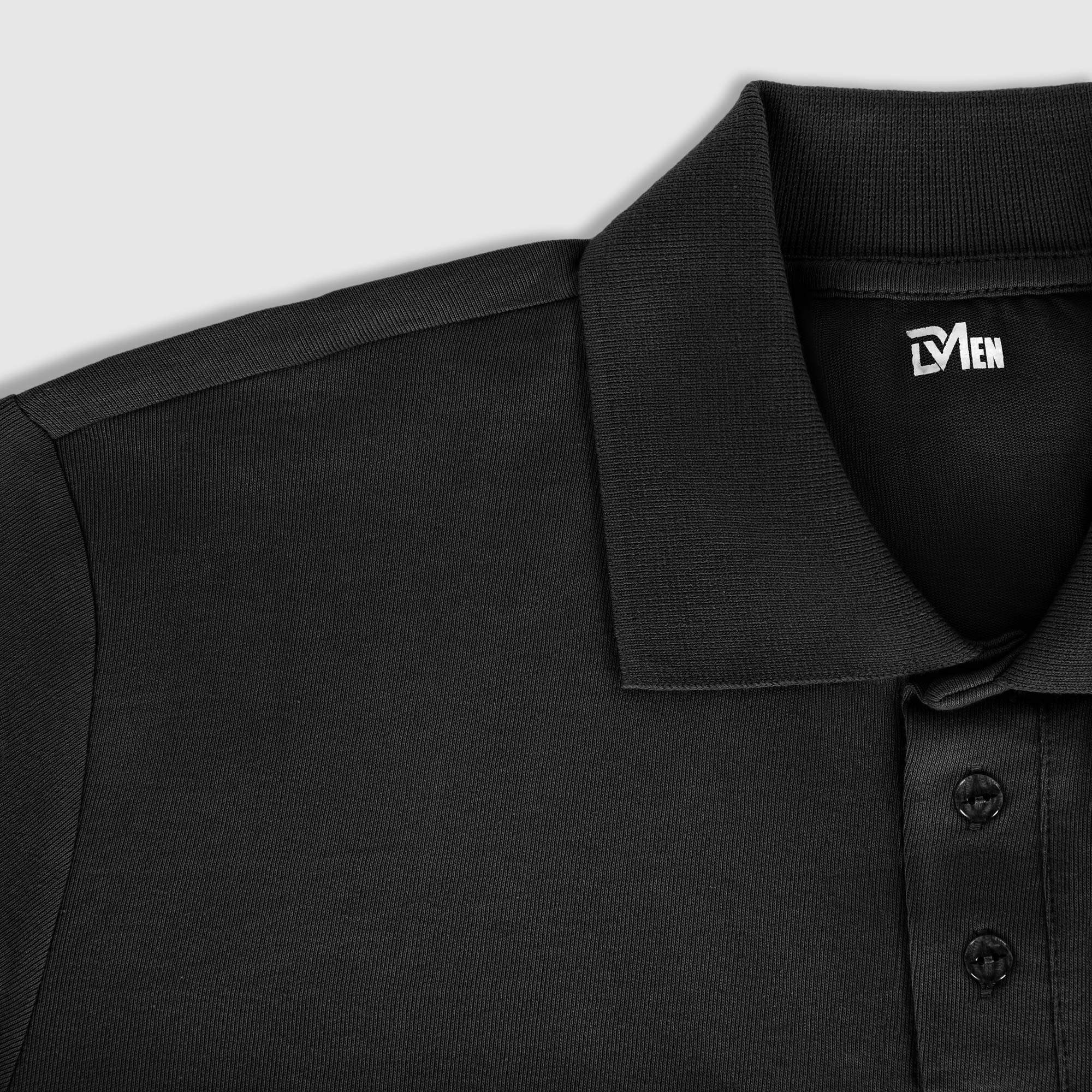 Рубашка мужская Diva Teks поло черная, цвет черный, размер M - фото 3