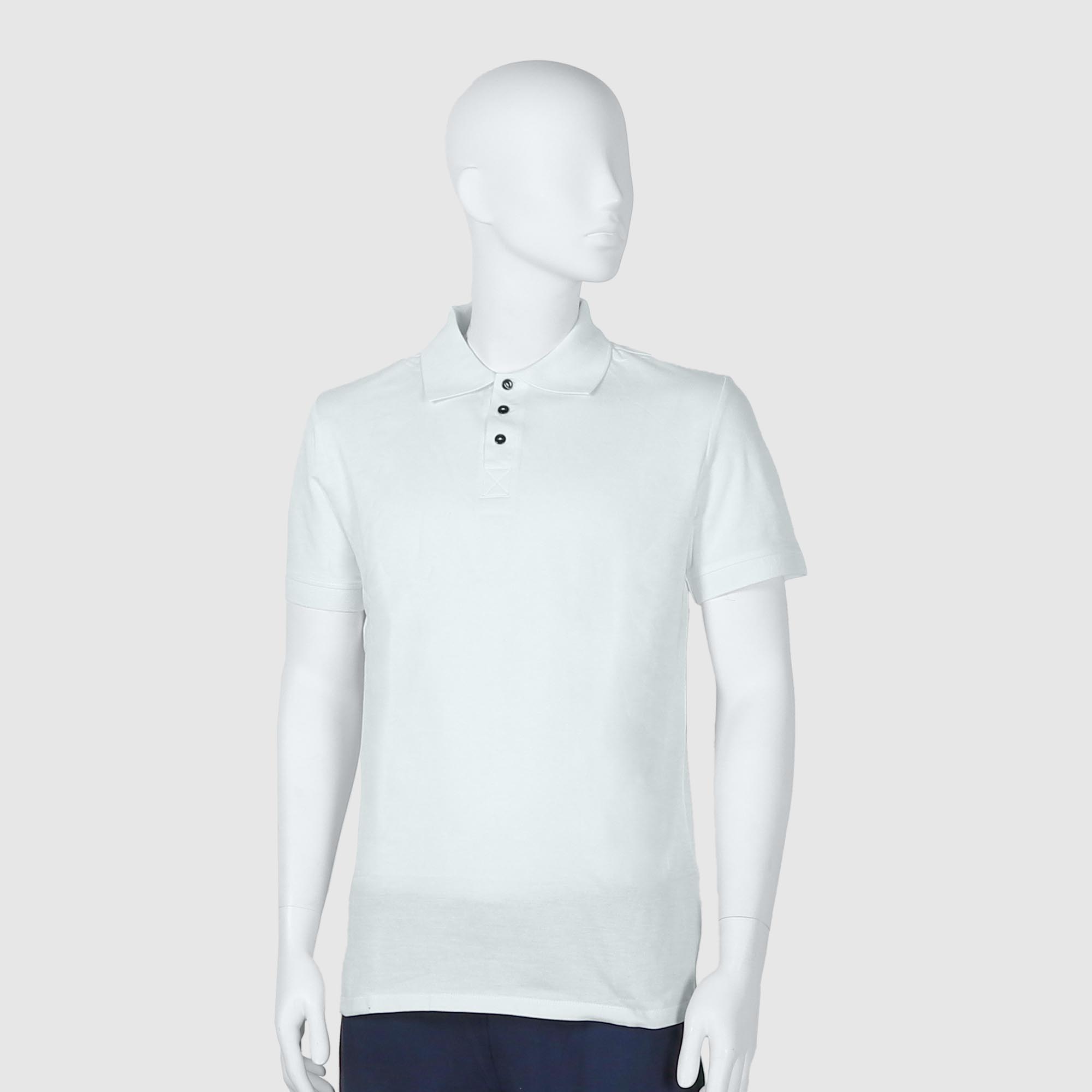 Мужская футболка-поло Diva Teks белая (DTD-07), цвет белый, размер 46-48